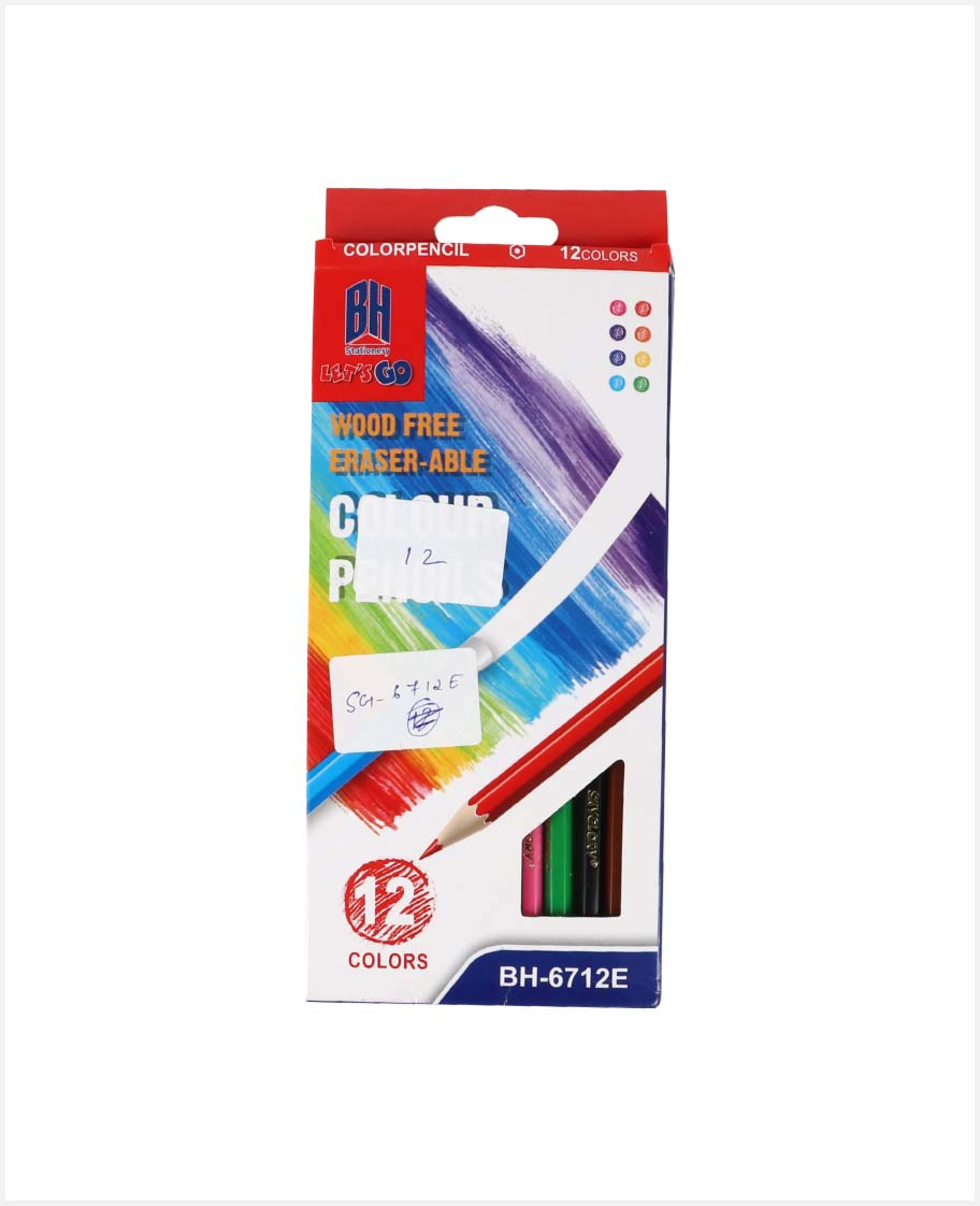 Bh Stationery Colour Pencil12pcs Bh-6712e
