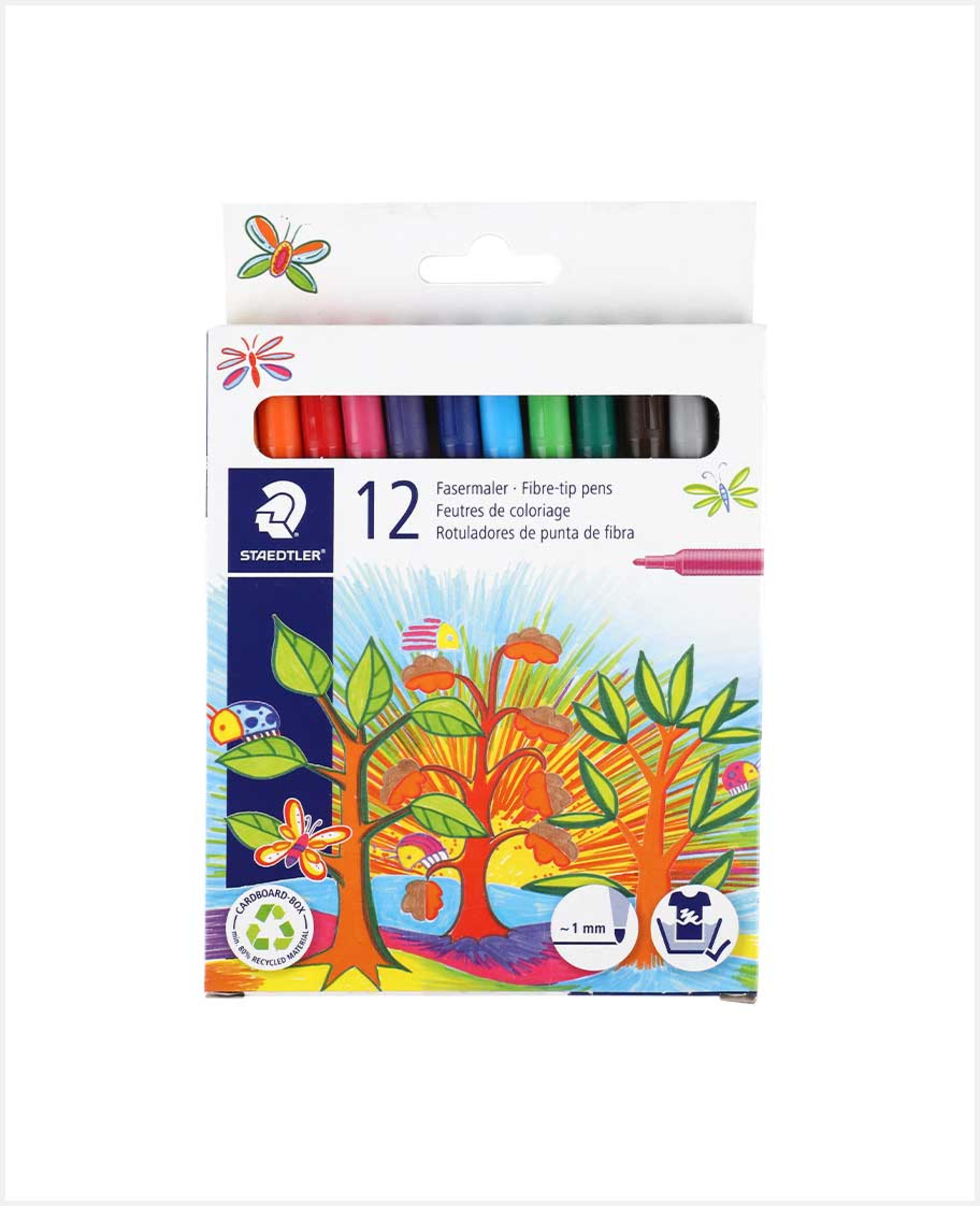 Staedtler Fiber Tip Pen Cardboard Set 12color St-325-c12