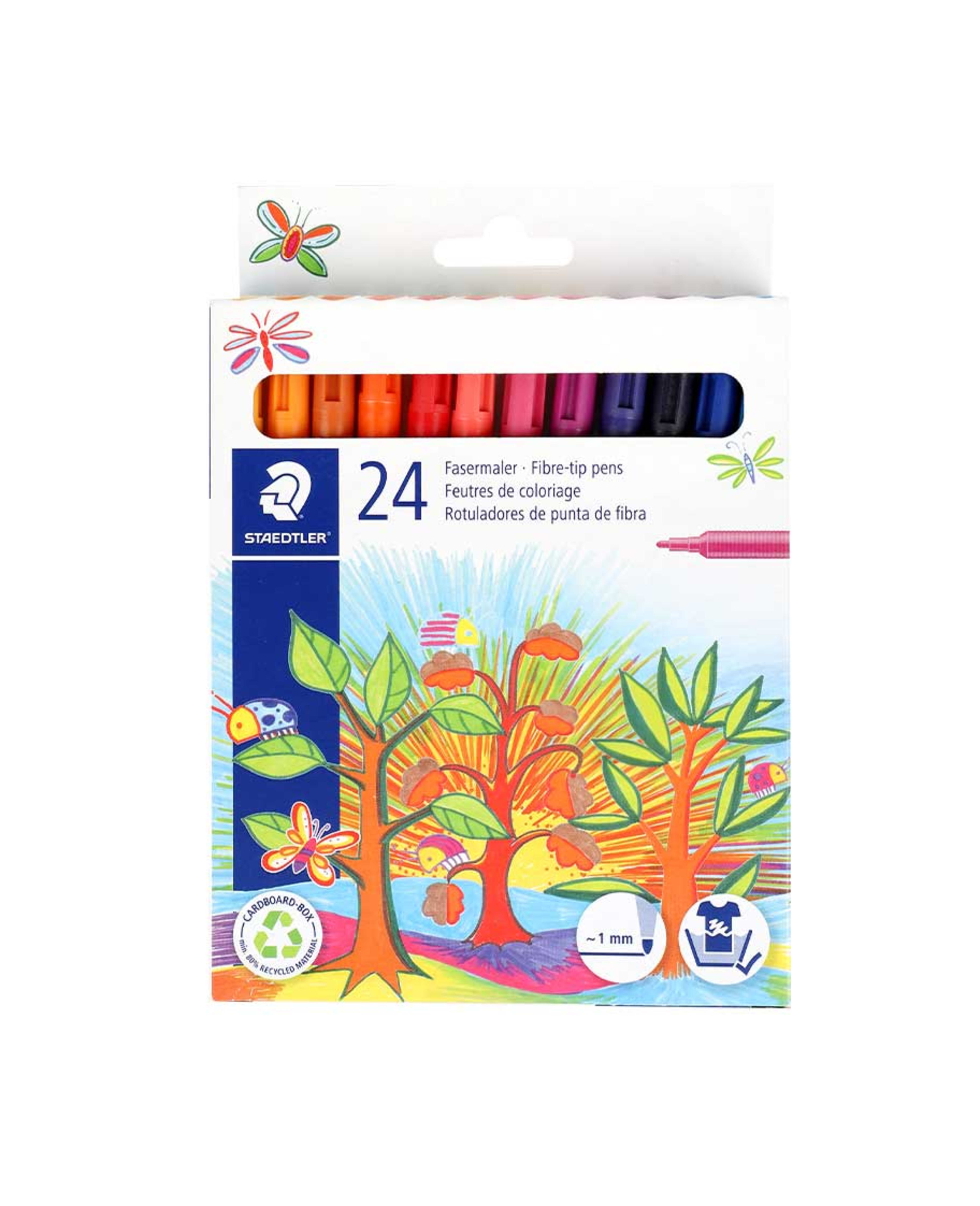 Staedtler Fiber Tip Pen Cardboard Set 24color St-325-c24