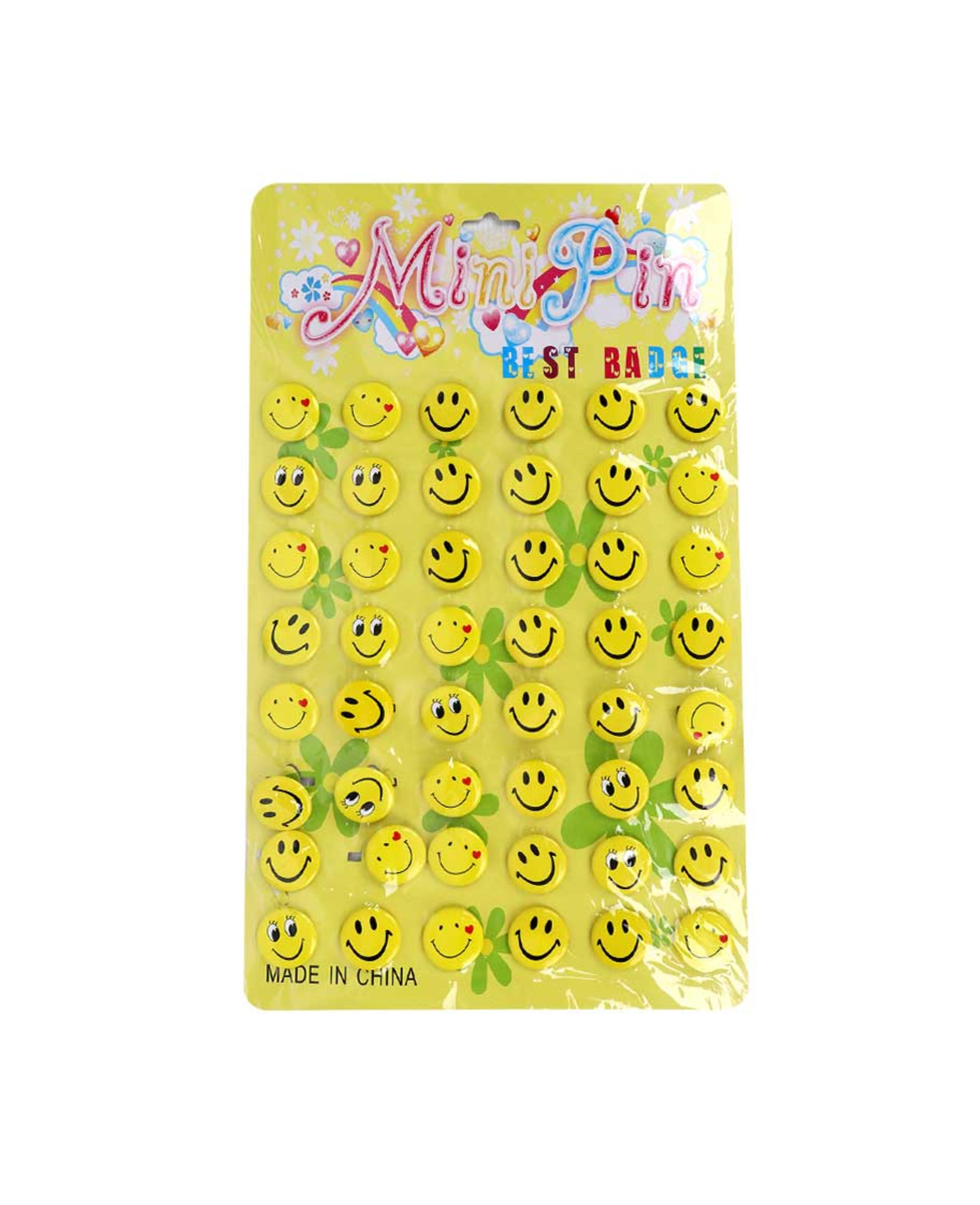 Mini Pin Smile Badge Size 3.0cm 48pcs 2798-1