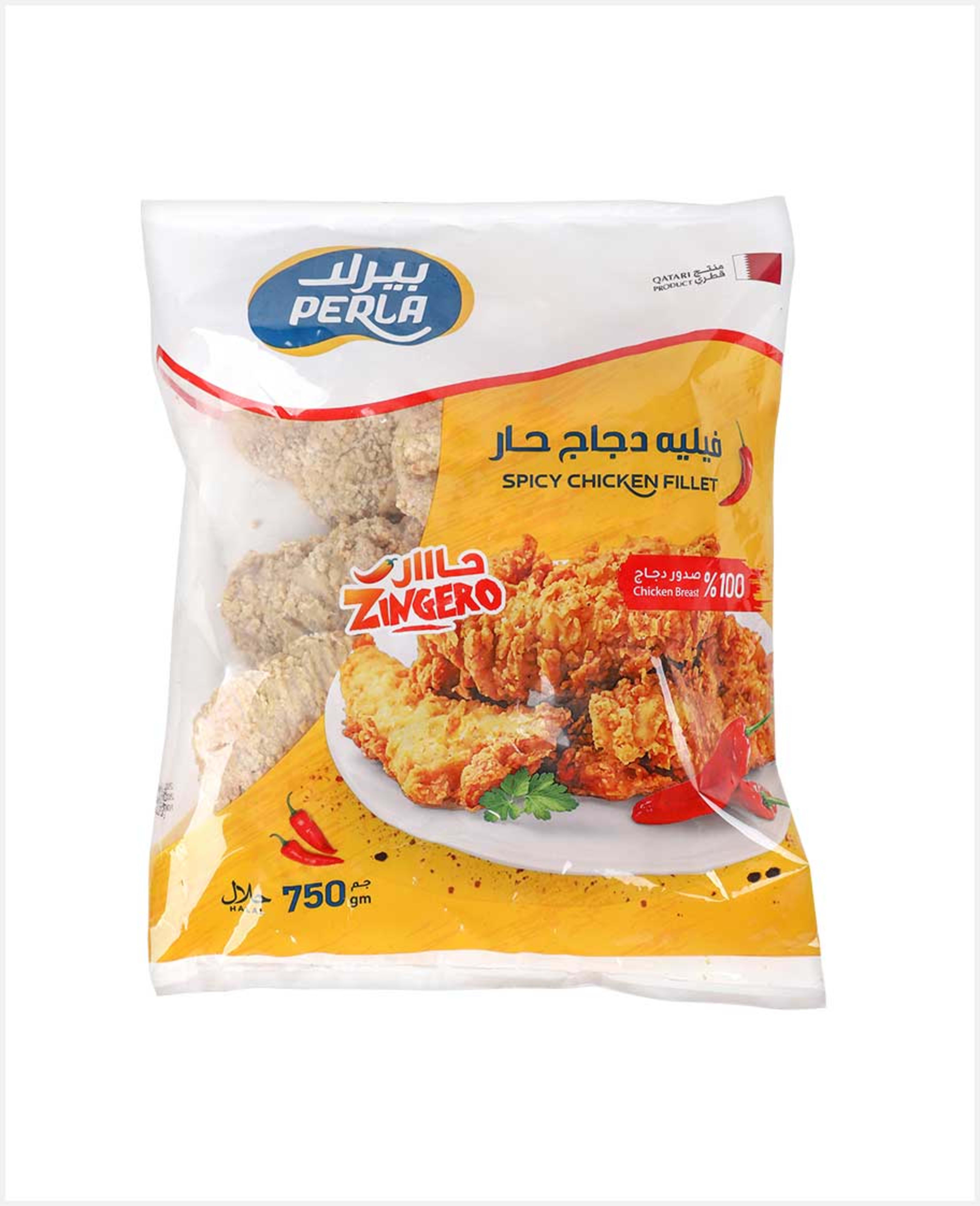 Perla Frozen Breaded Spicy Chicken Fillets 750gm