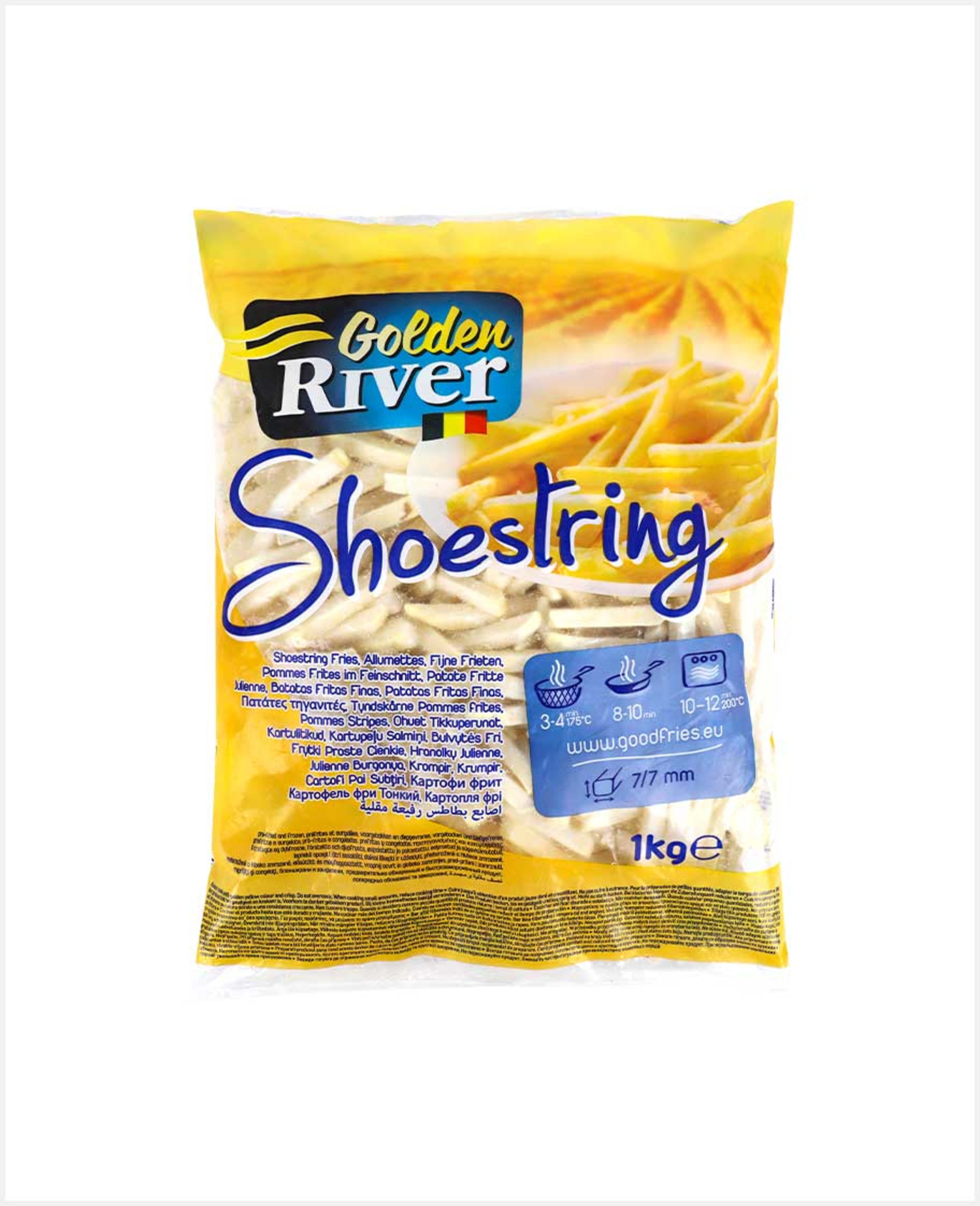 Golden River Shoestring Potato Fries 7/7mm 1kg