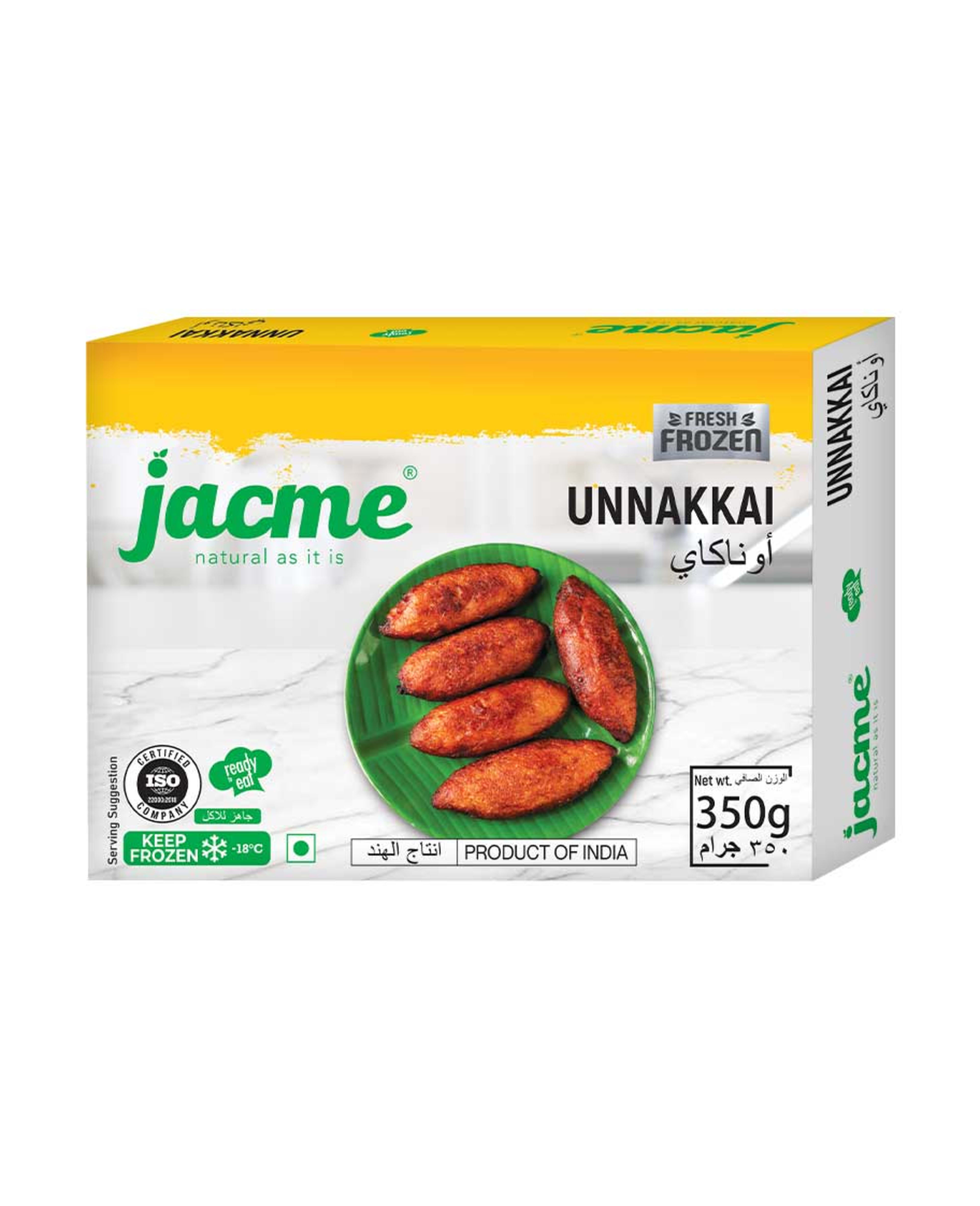 Jacme Frozen Sweet Stuffed Banana Rolls (unnakkai) 350gm