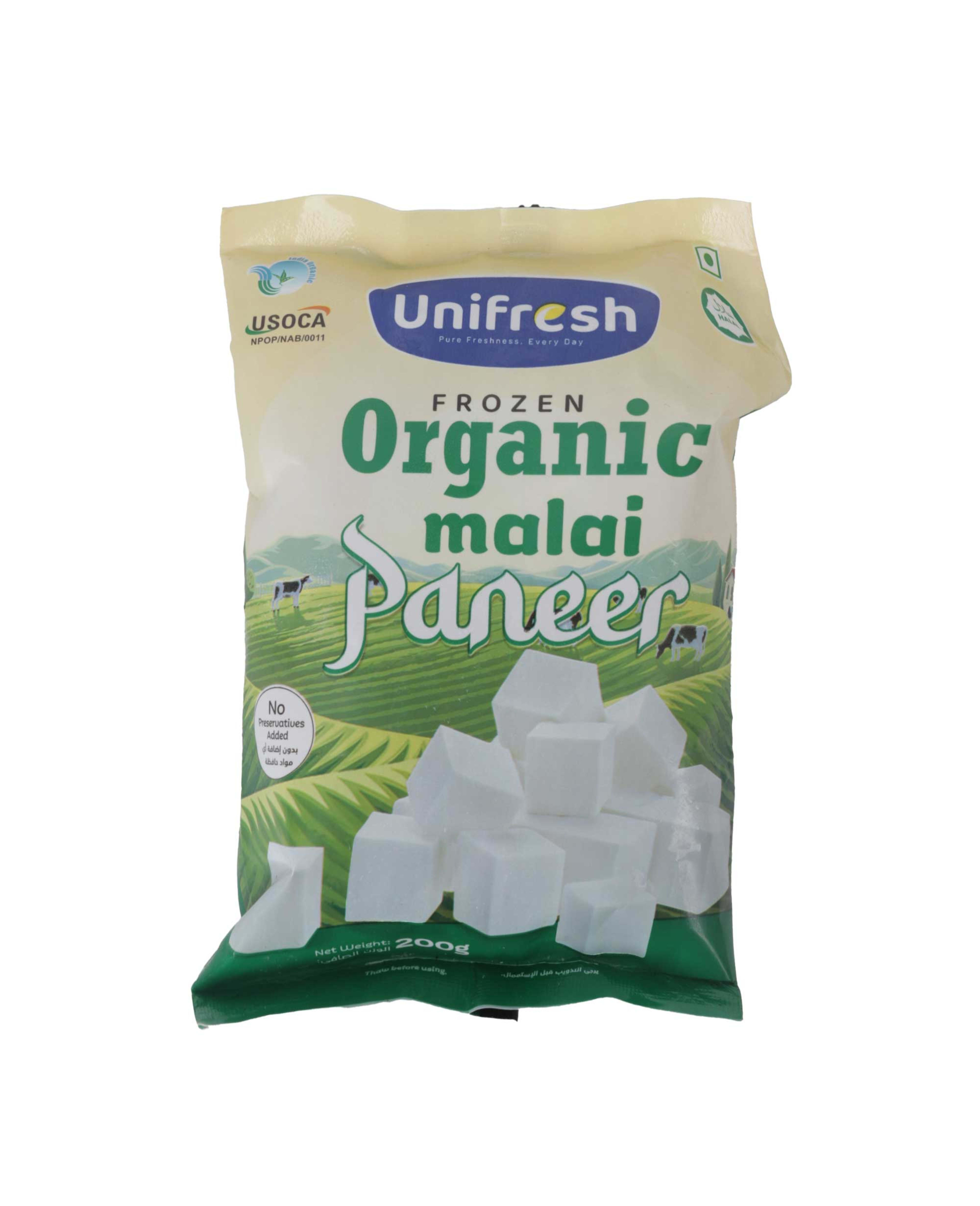 Unifresh Frozen Organic Malai Paneer 200gm