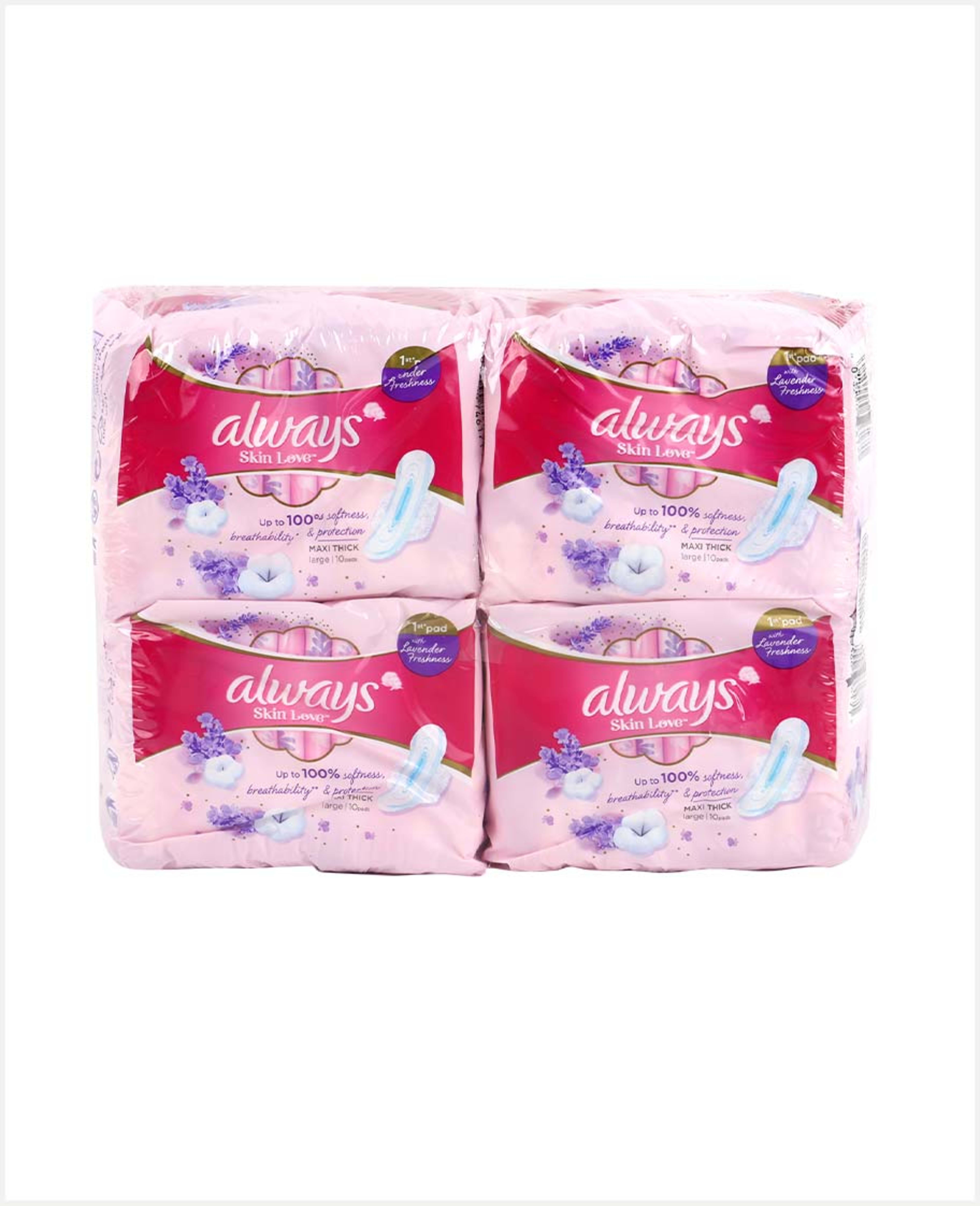 Always Sanitary Pads Large with Wings 10pcsx4pkt Sp.offer