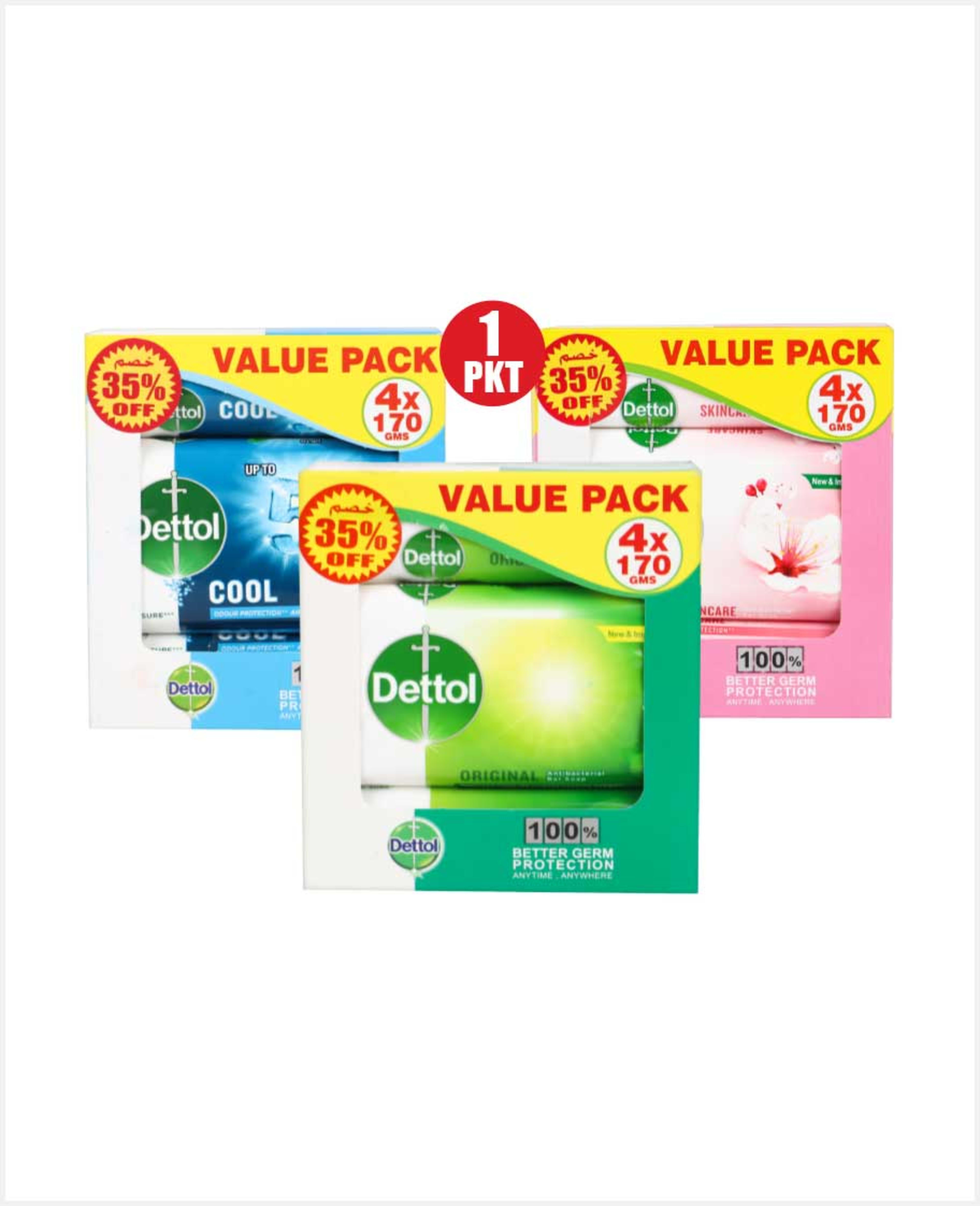 Dettol Fresh Anti Bacterial Soap 4x170gm Sp.offer