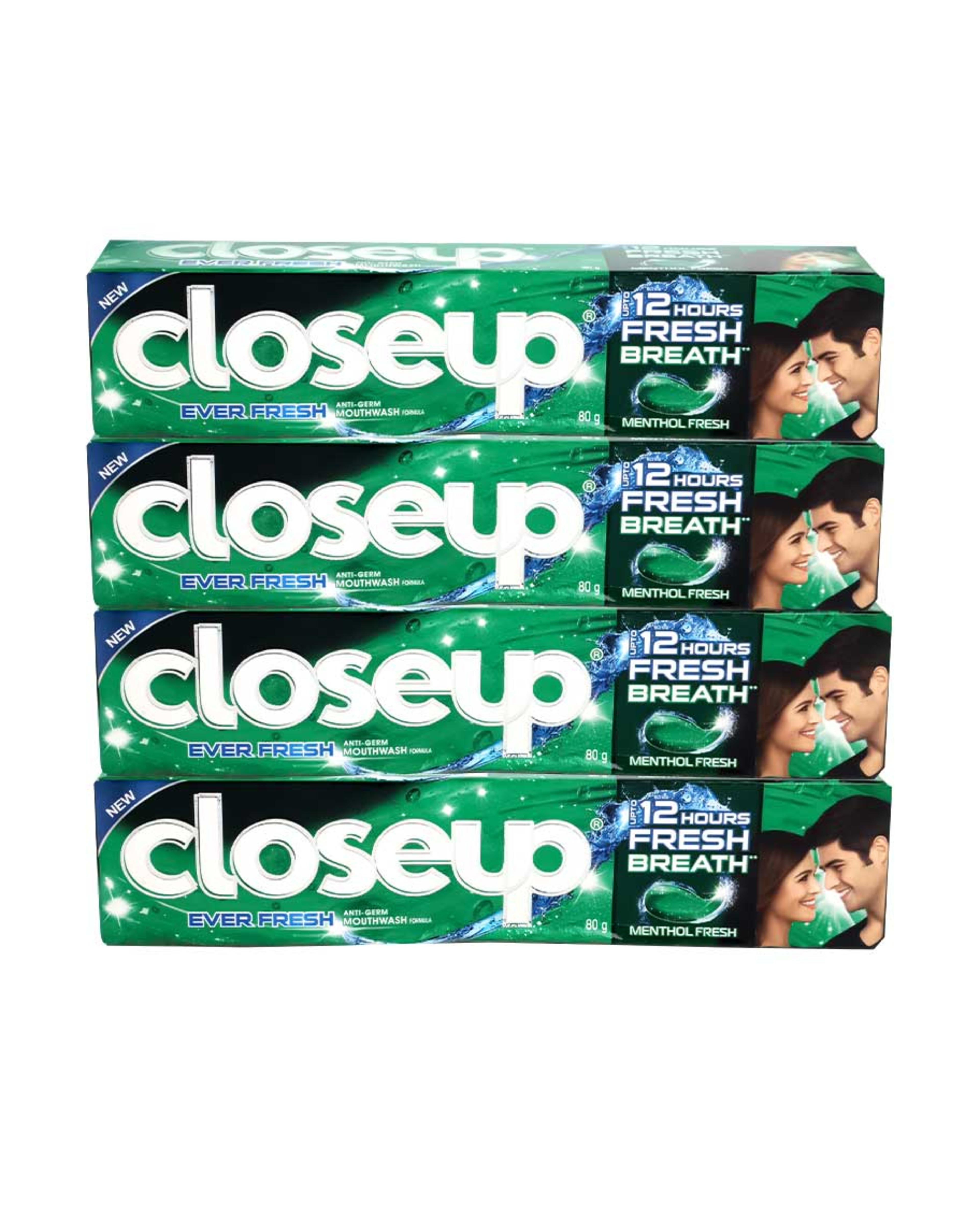 Closeup Menthol Fresh Toothpaste 4sx80gm Promo