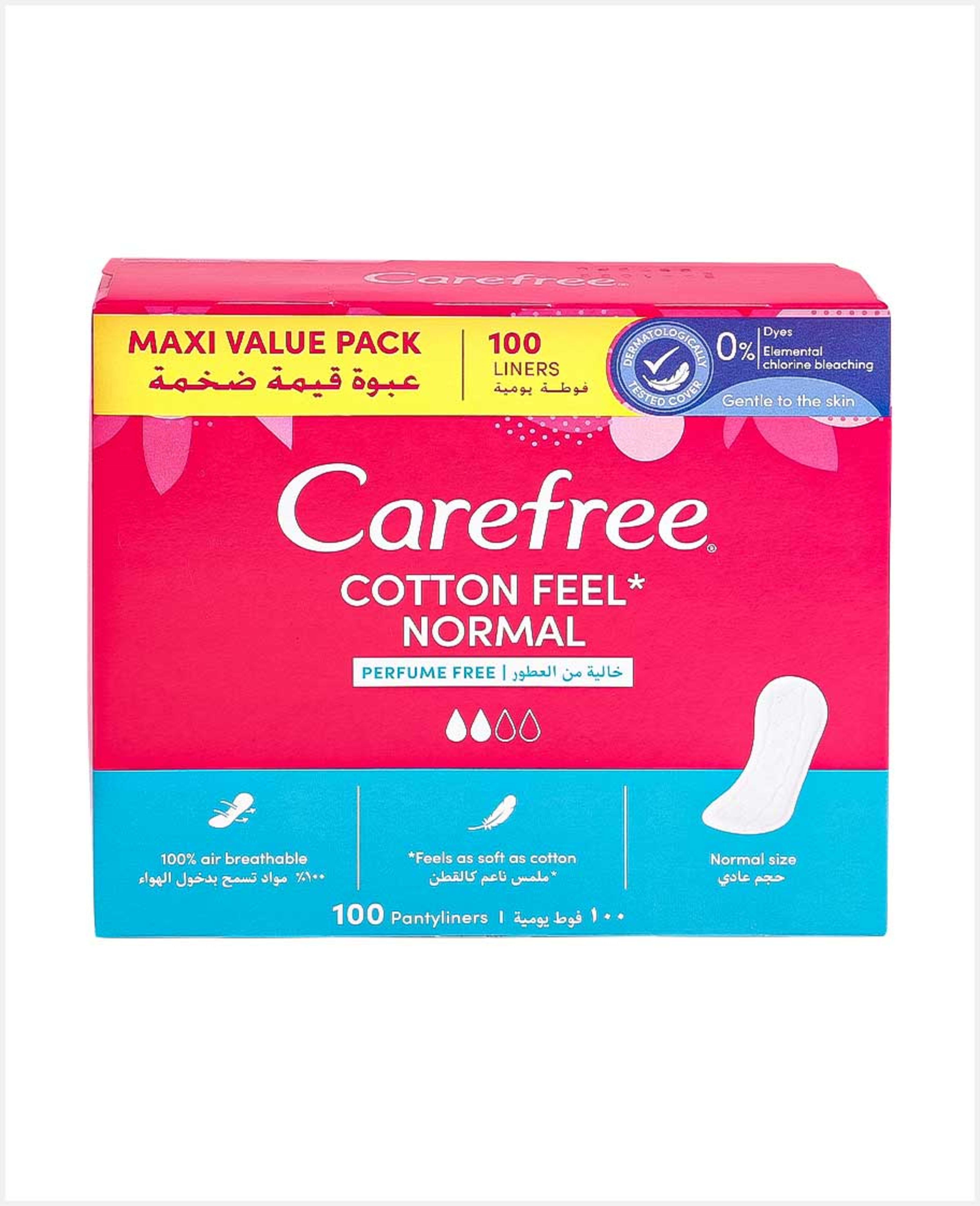 Carefree Cotton Feel Normal Perfume Free 100s