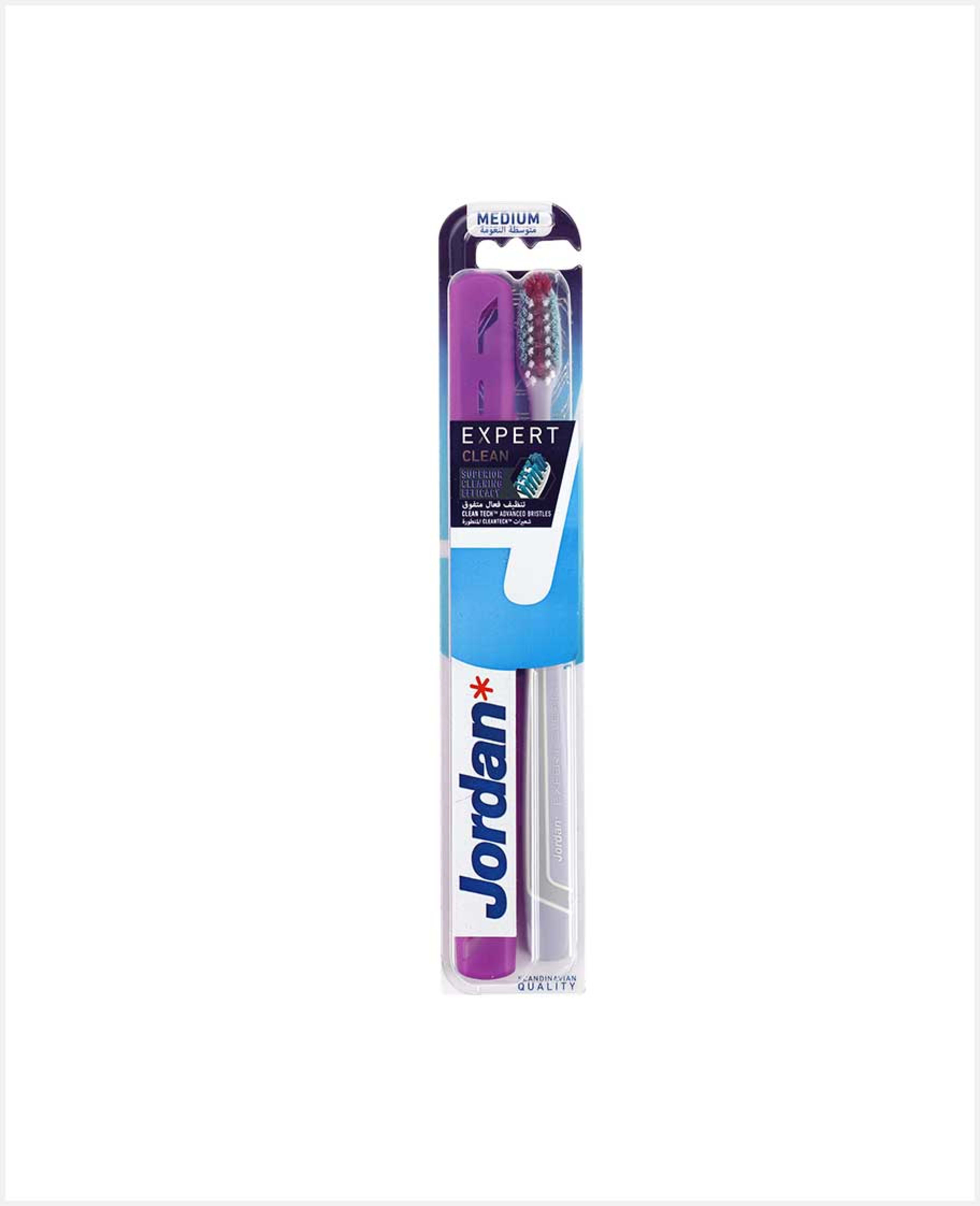 Jordan Toothbrush Expert Clean Medium with Travel Case