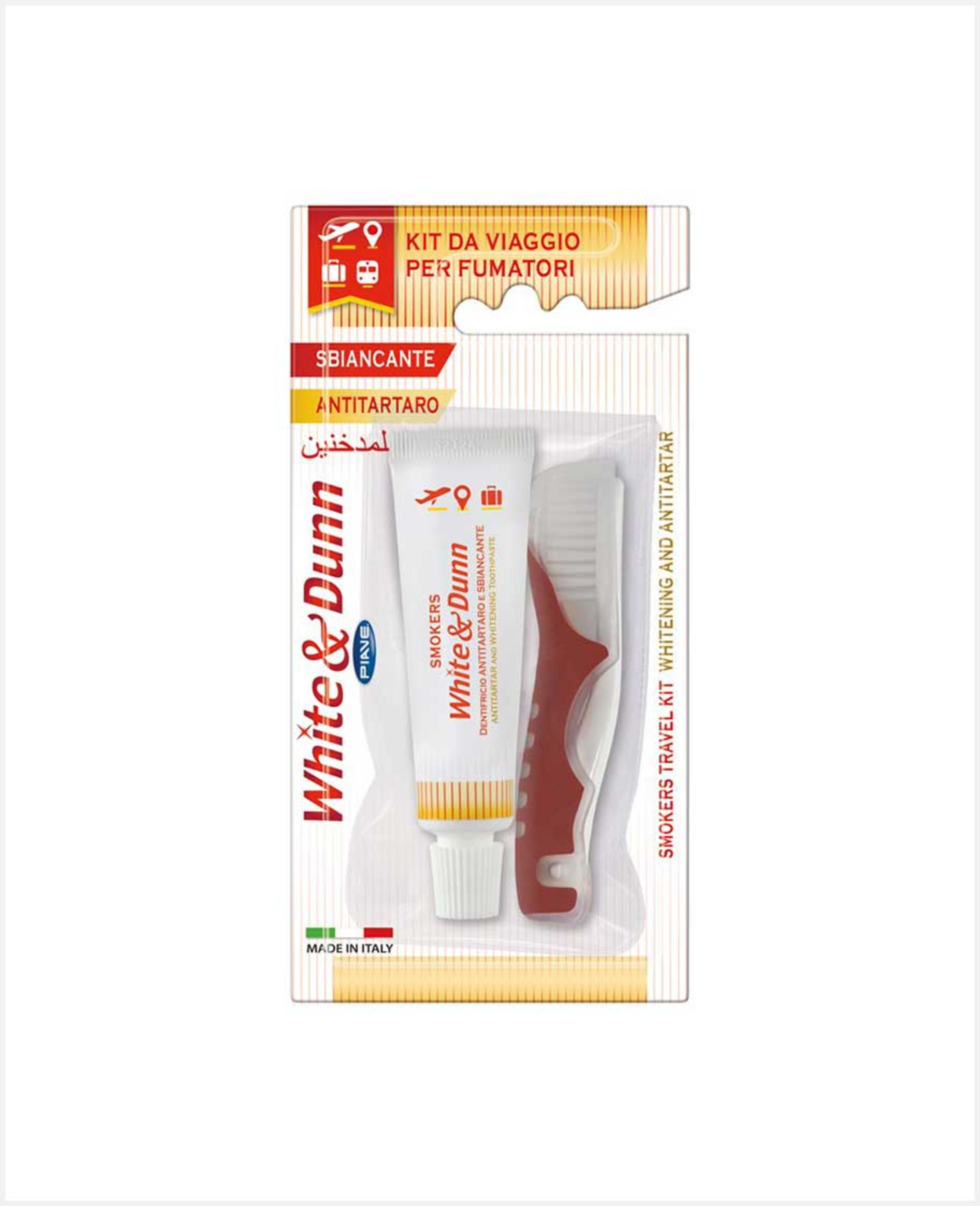 Piave White & Dunn Smokers Travel Kit Toothbrush+paste