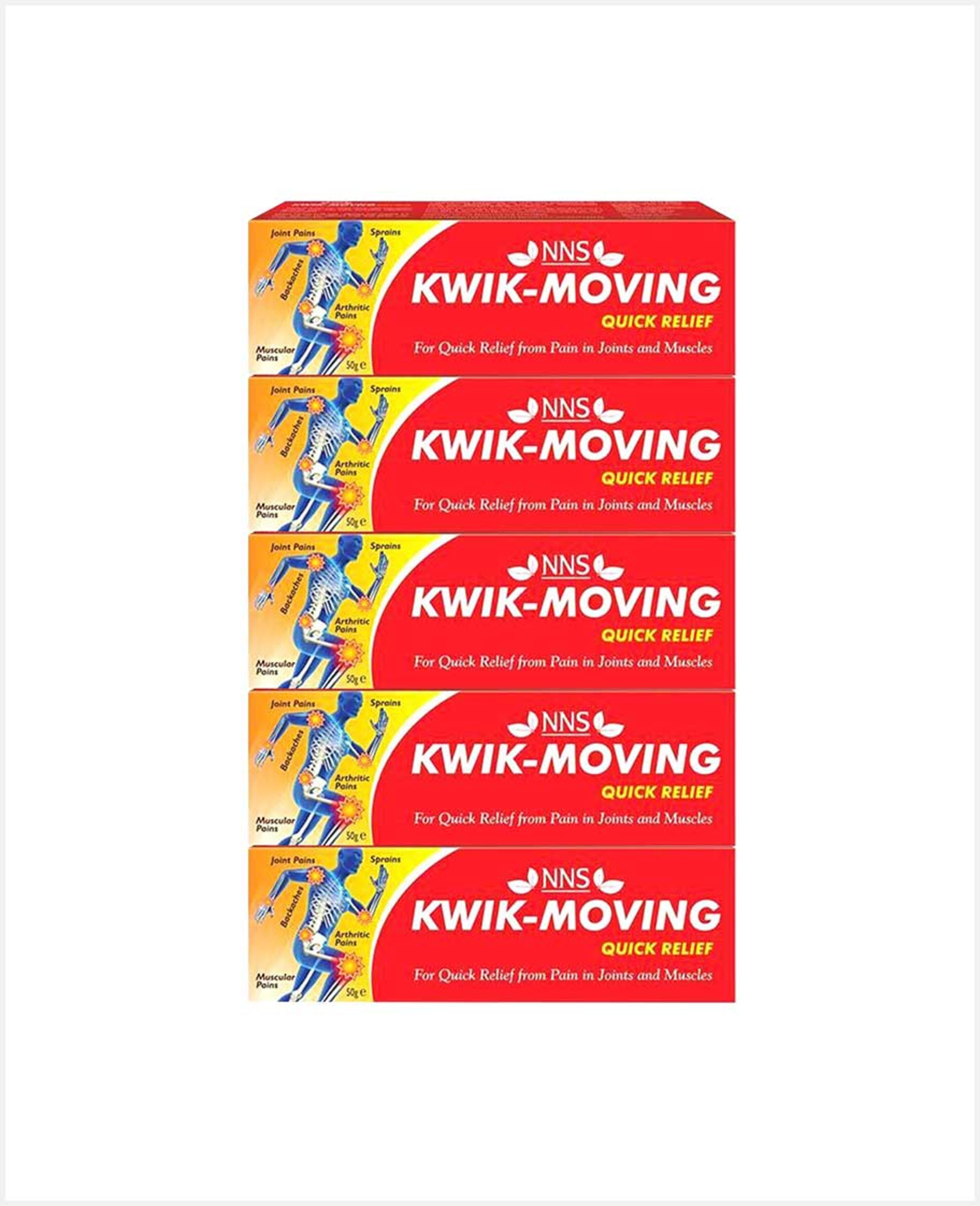 Nns Kwik-moving Relief Cream 5x50gm