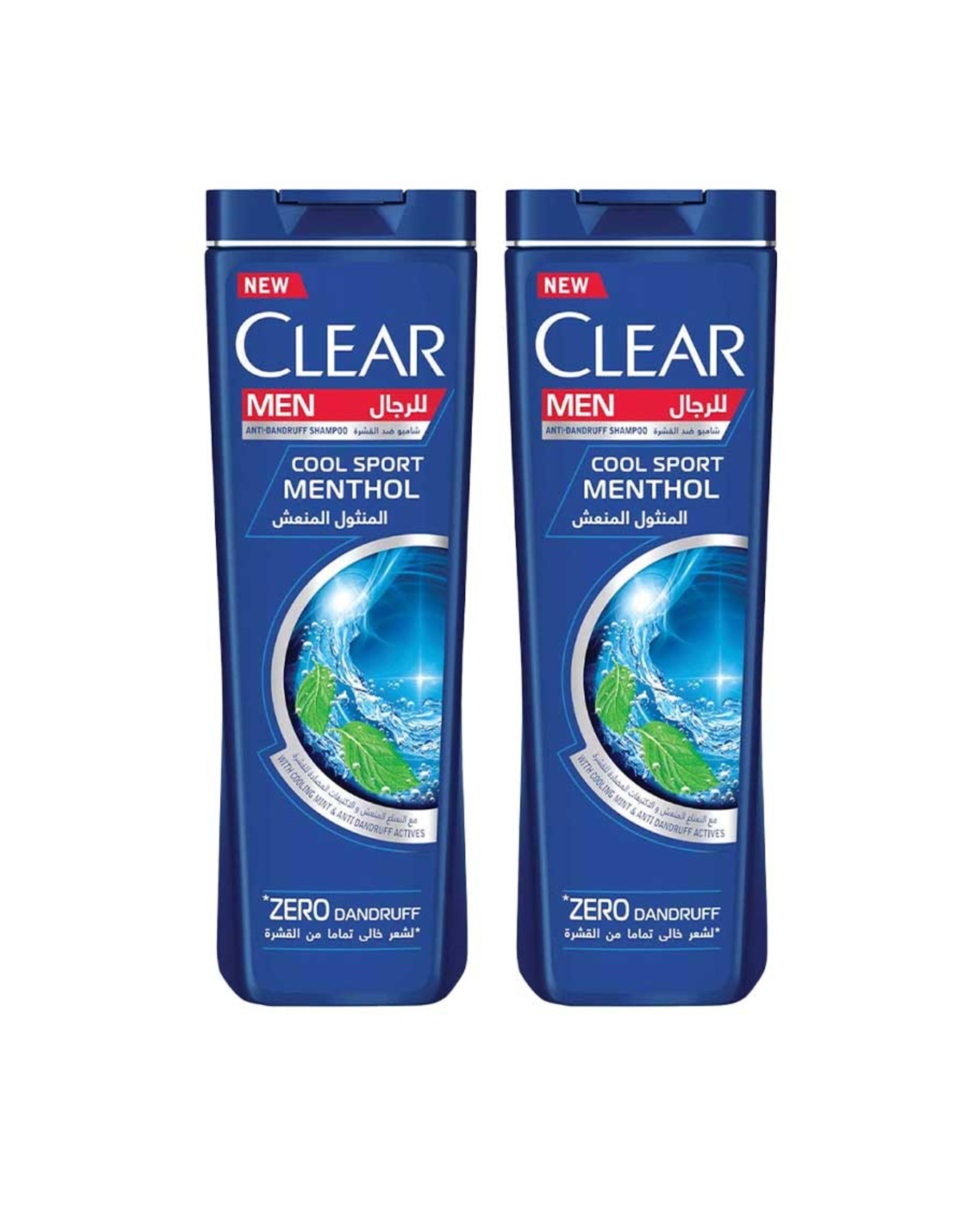 Clear Men Anti-dandruff Shampoo Cool Sport Menthol 2x400ml @30%off