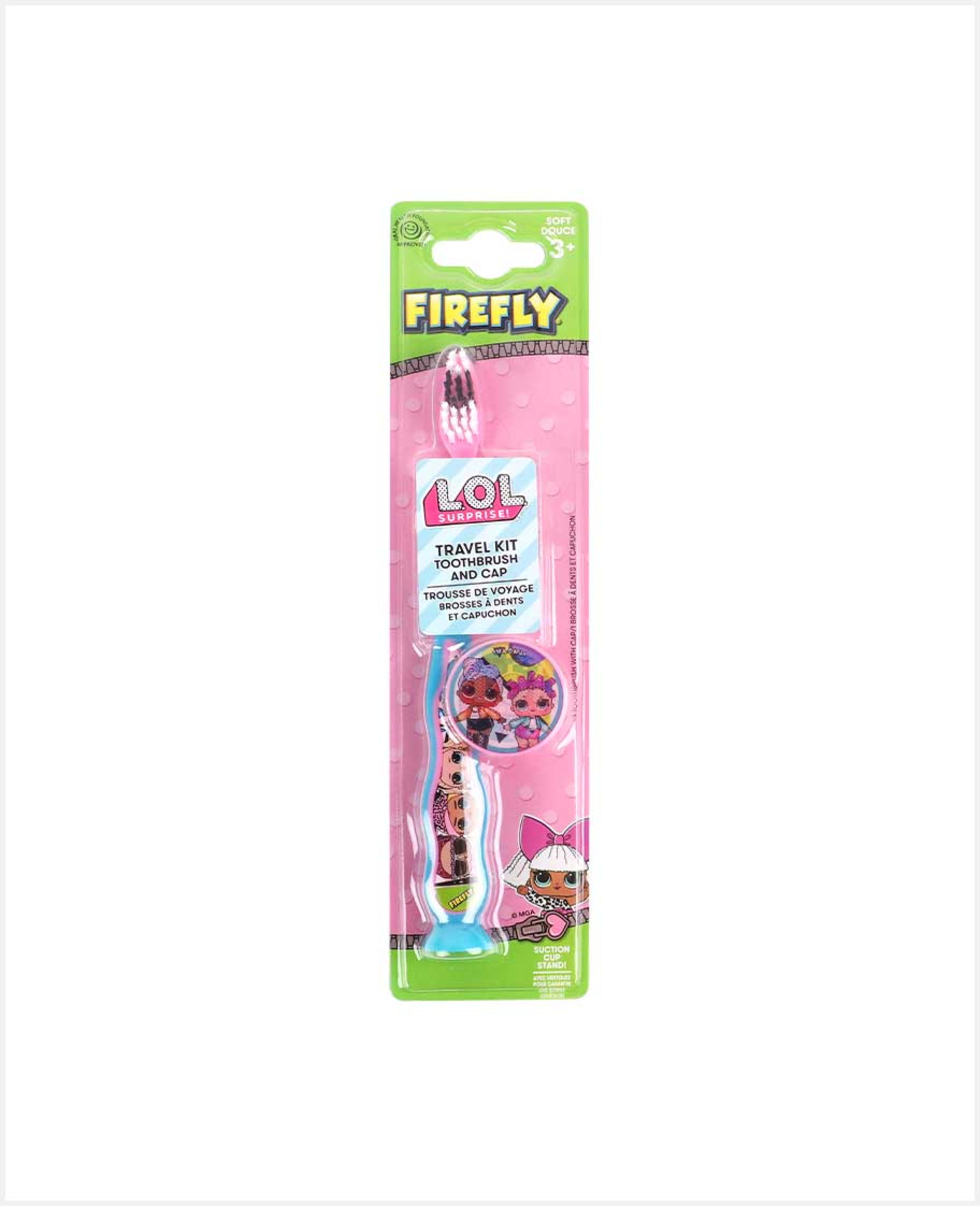 Firefly Lol Surprise Travel Kit 3+ Toothbrush and Cap Soft