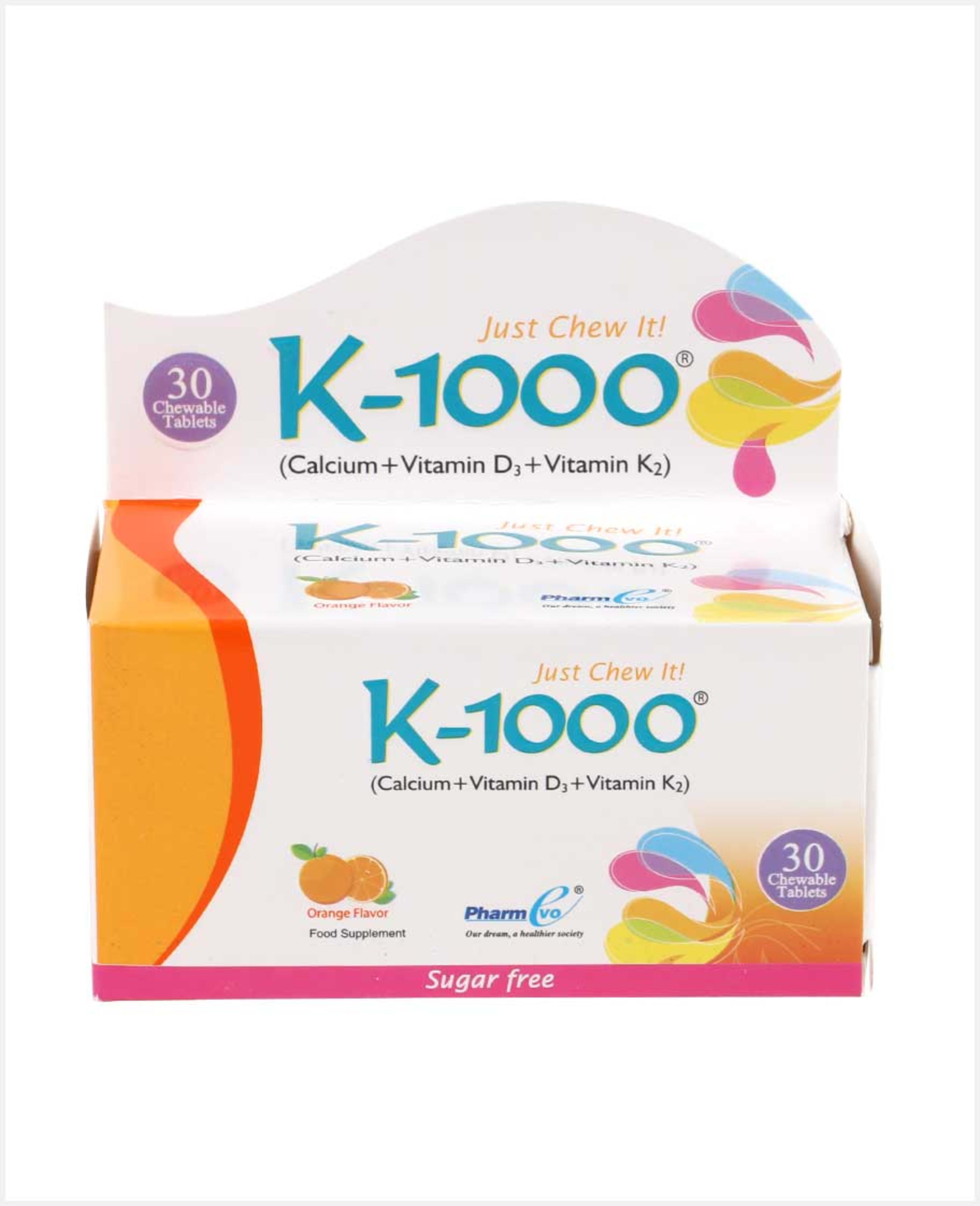 K-1000 Orange Flavor Sugar Free Chewable Tablets 30pcs
