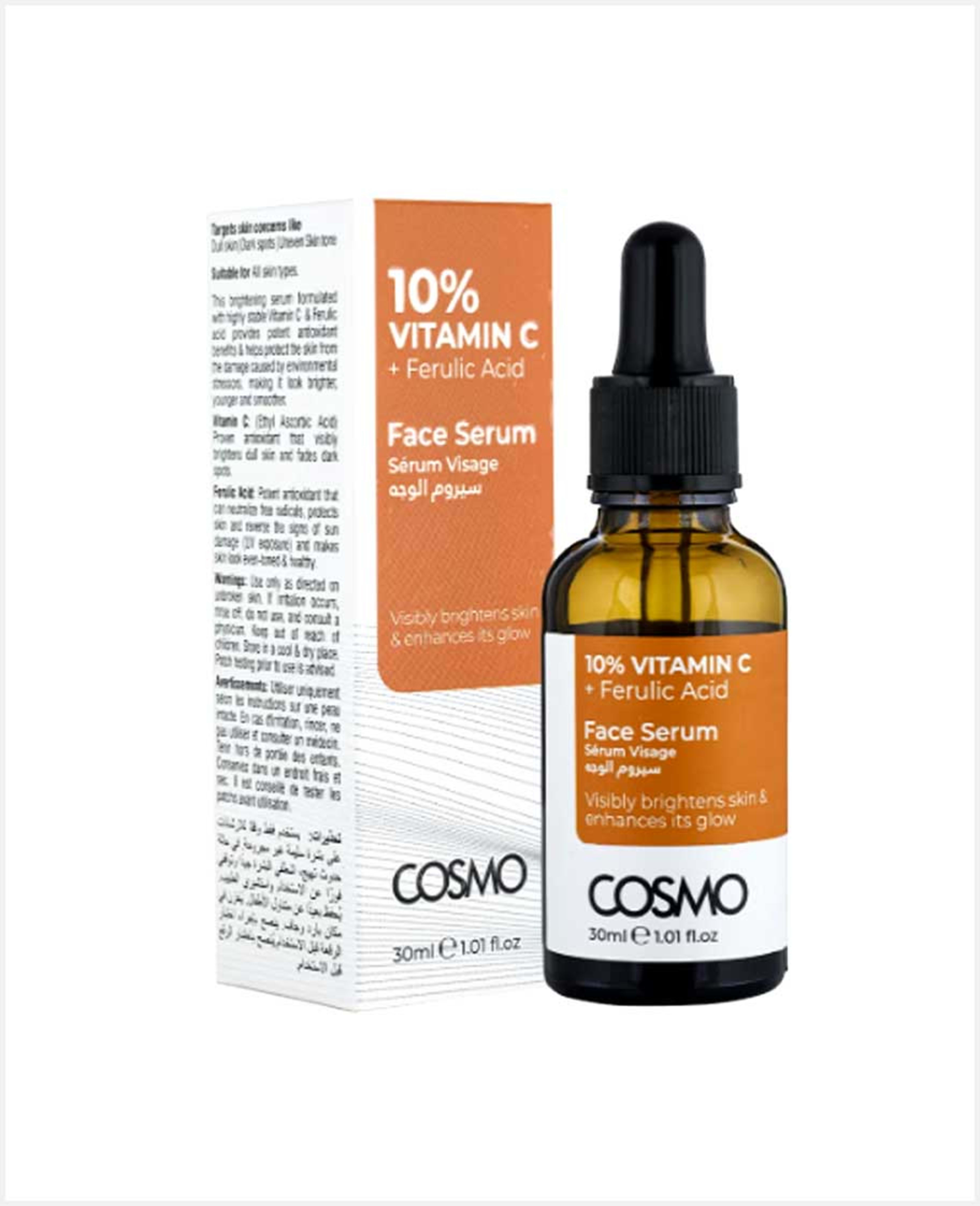Cosmo 10% Vitamin C+ferulic Acid Face Serum 30ml