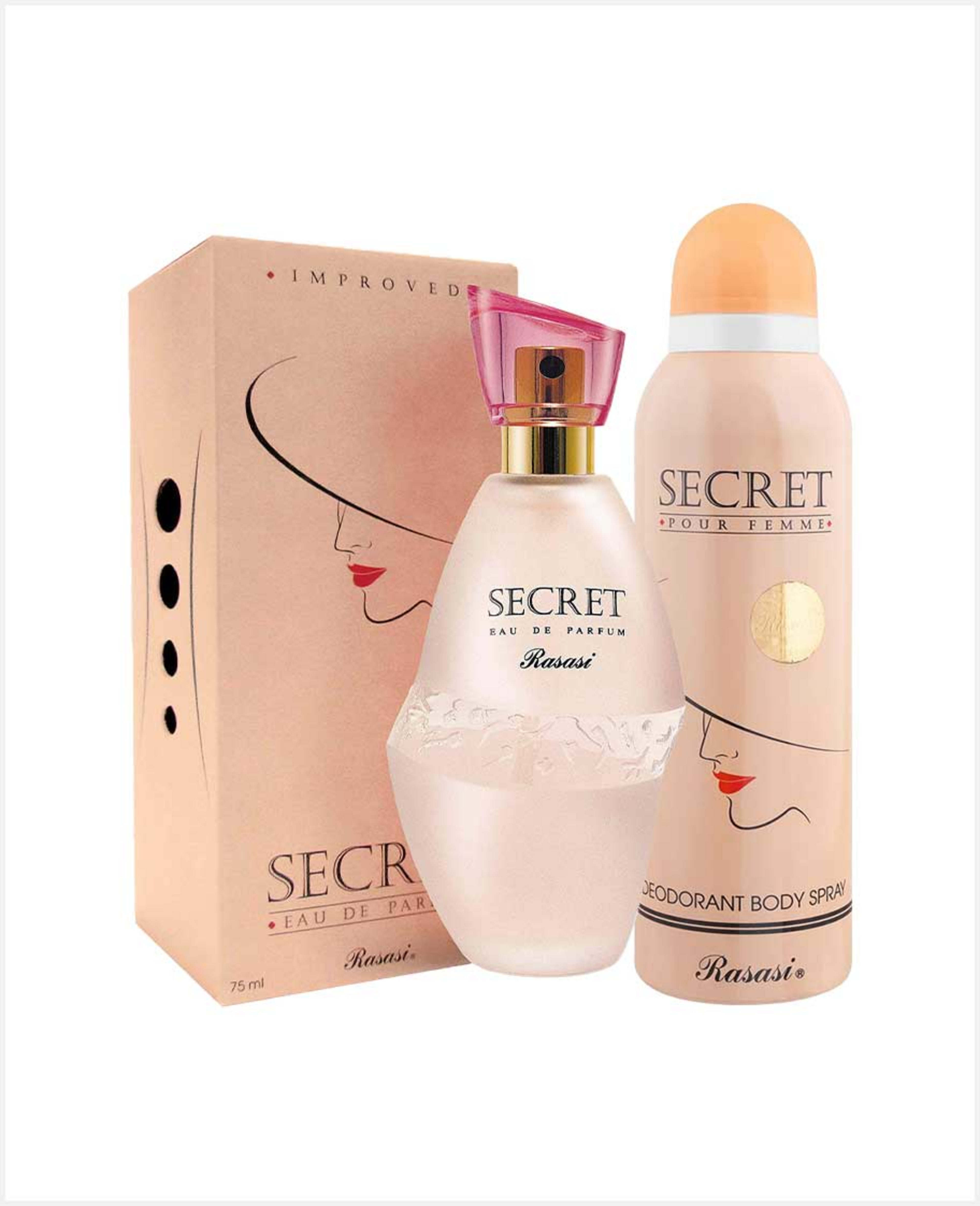 Rasasi Secret Edp 75ml+ Deodorant Body Spray 200ml