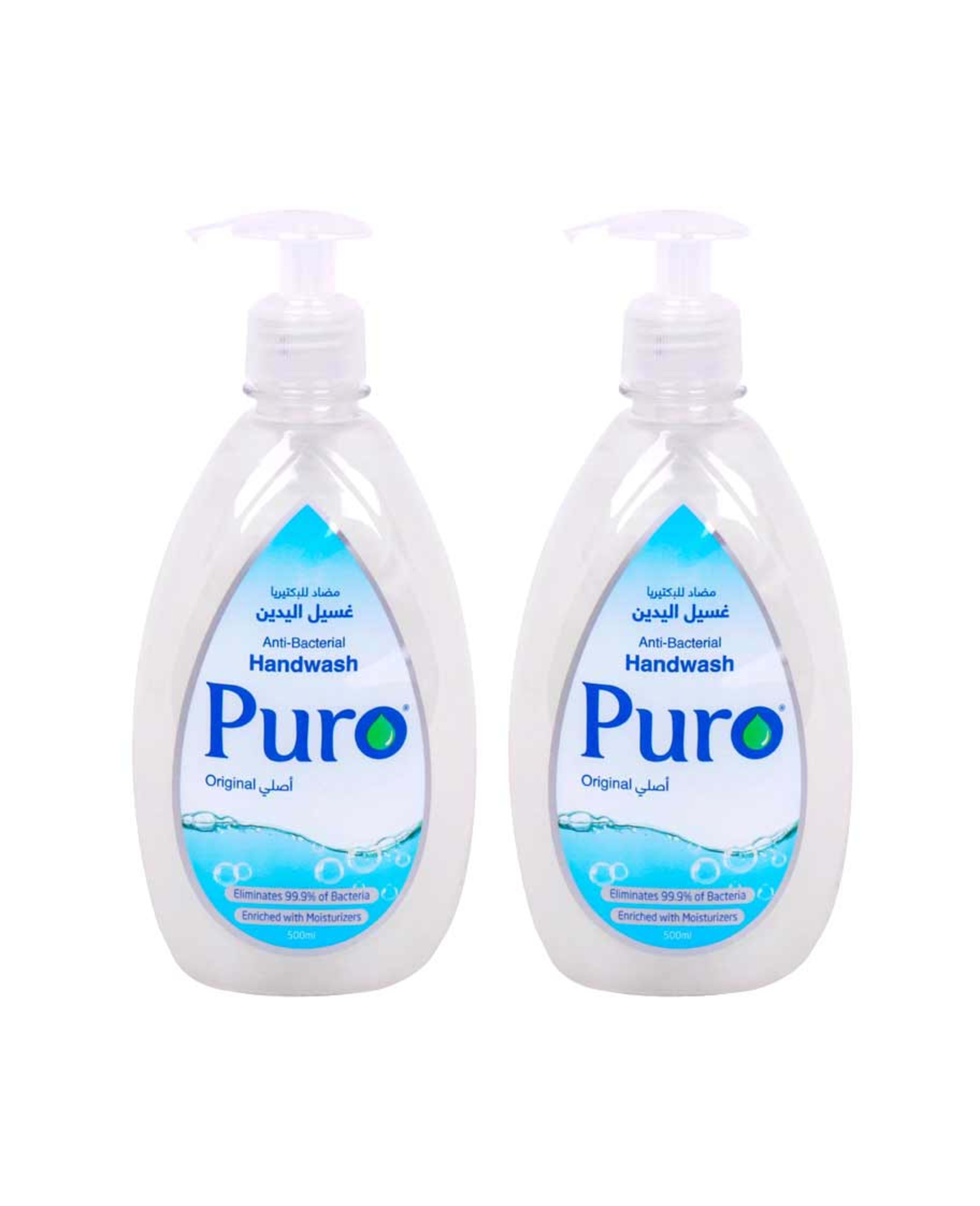 Puro Anti-bacterial Hand Wash Original 2x500ml