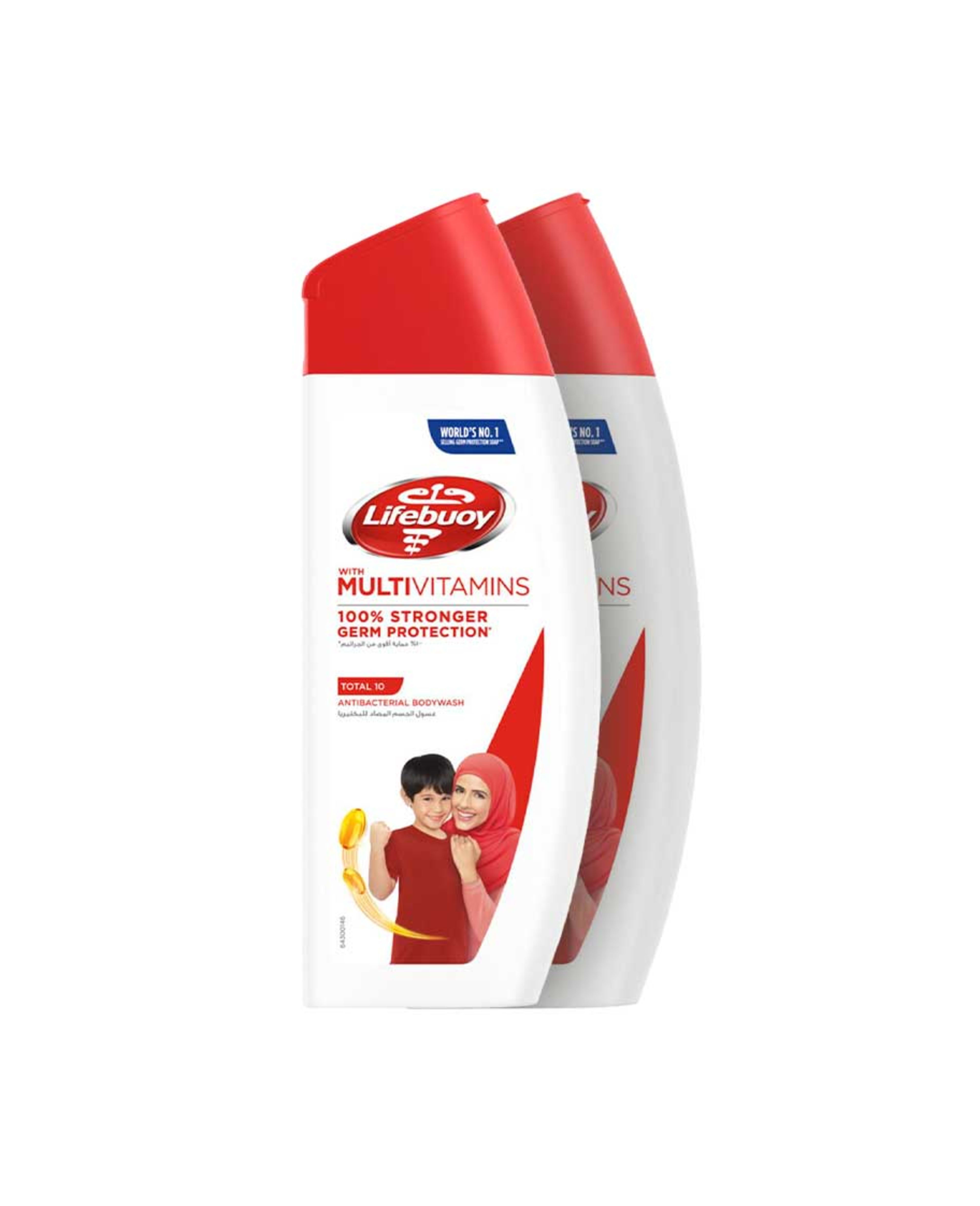 Lifebuoy with Multivitamins Antibacterial Bodywash Total 10 2x300ml