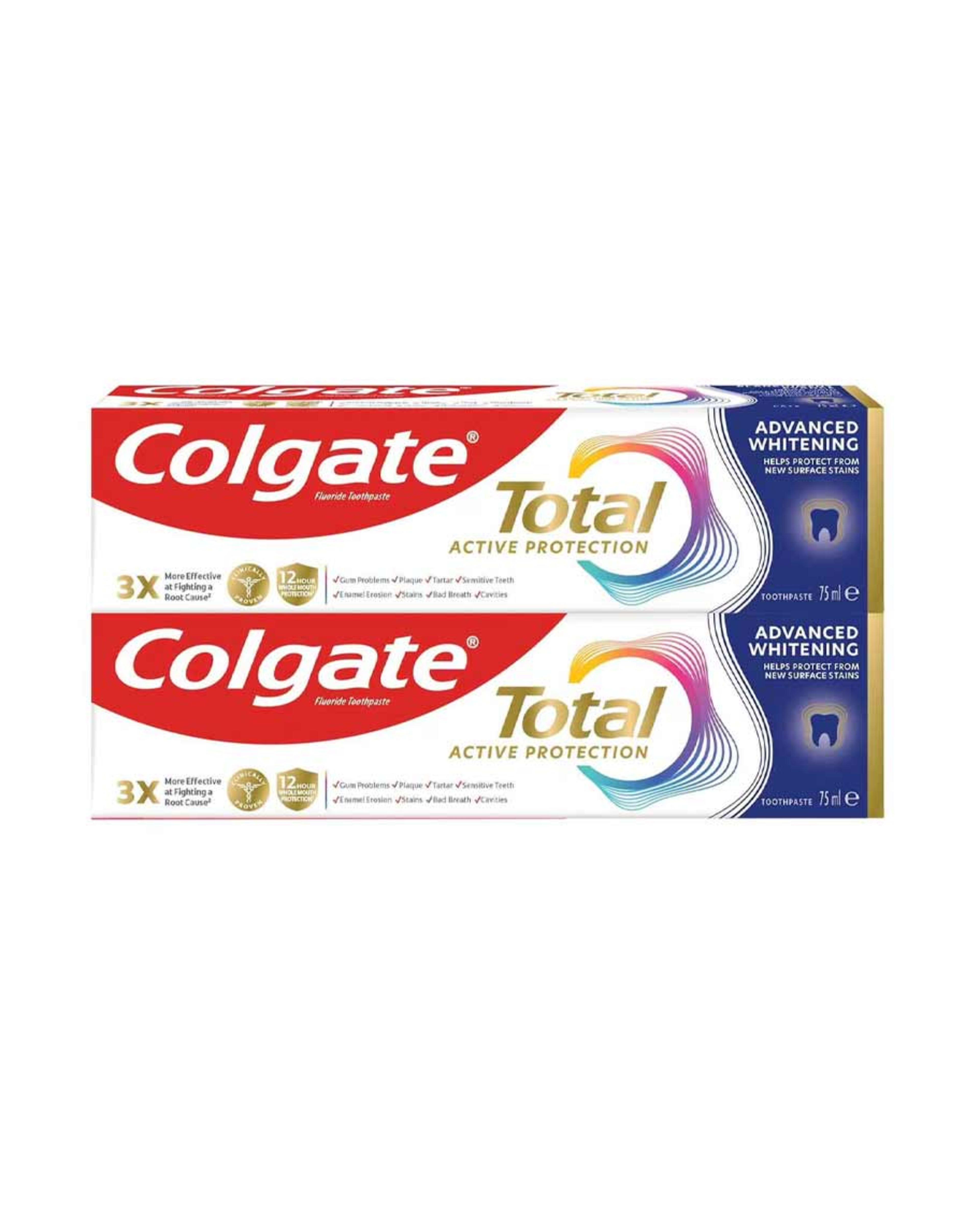 Colgate Total Active Protection Advance Whitening 2x75ml