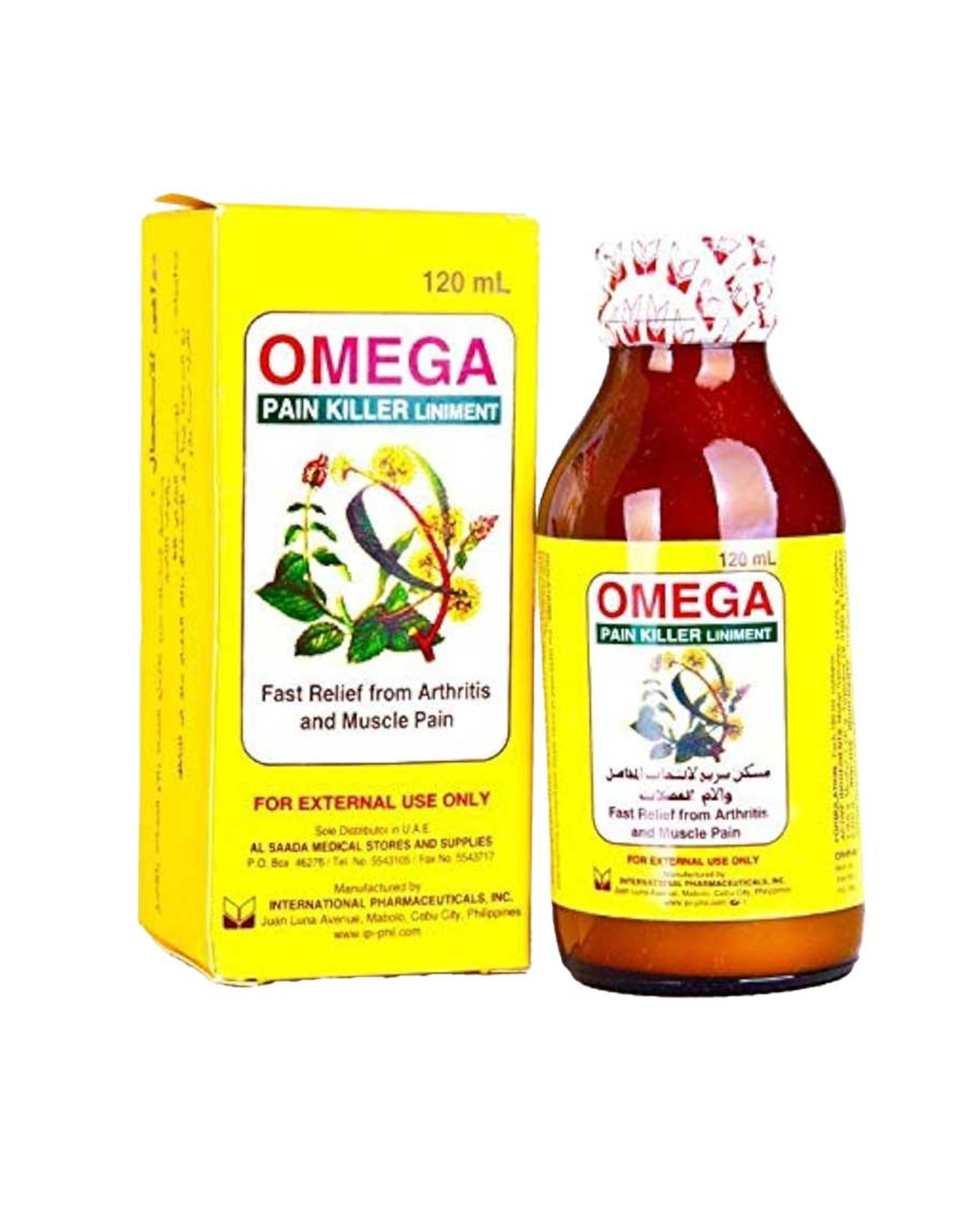 Omega Pain Killer Liniment with Box 2x120ml