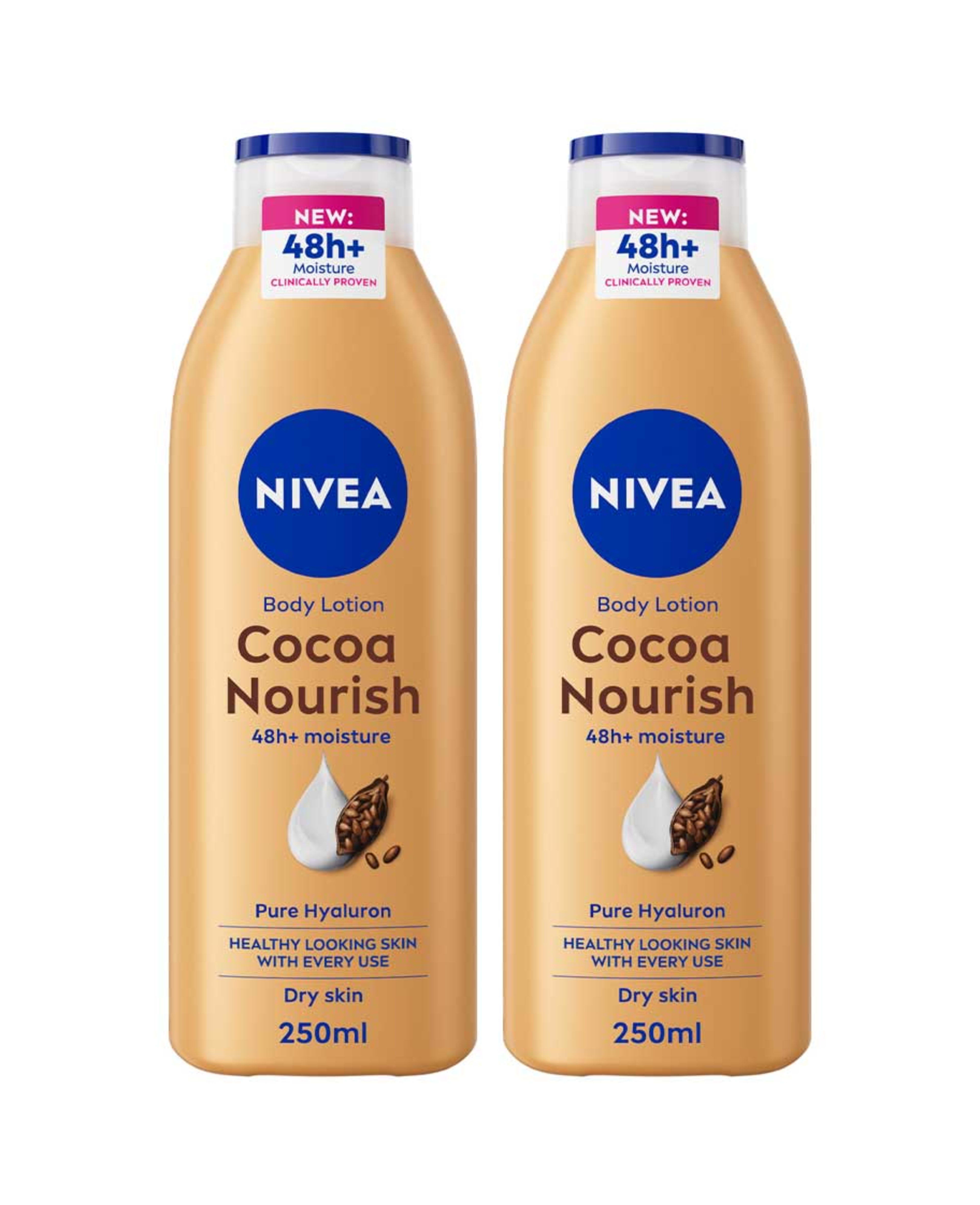 Nivea Body Lotion Cocoa Butter 2x250ml @20%off