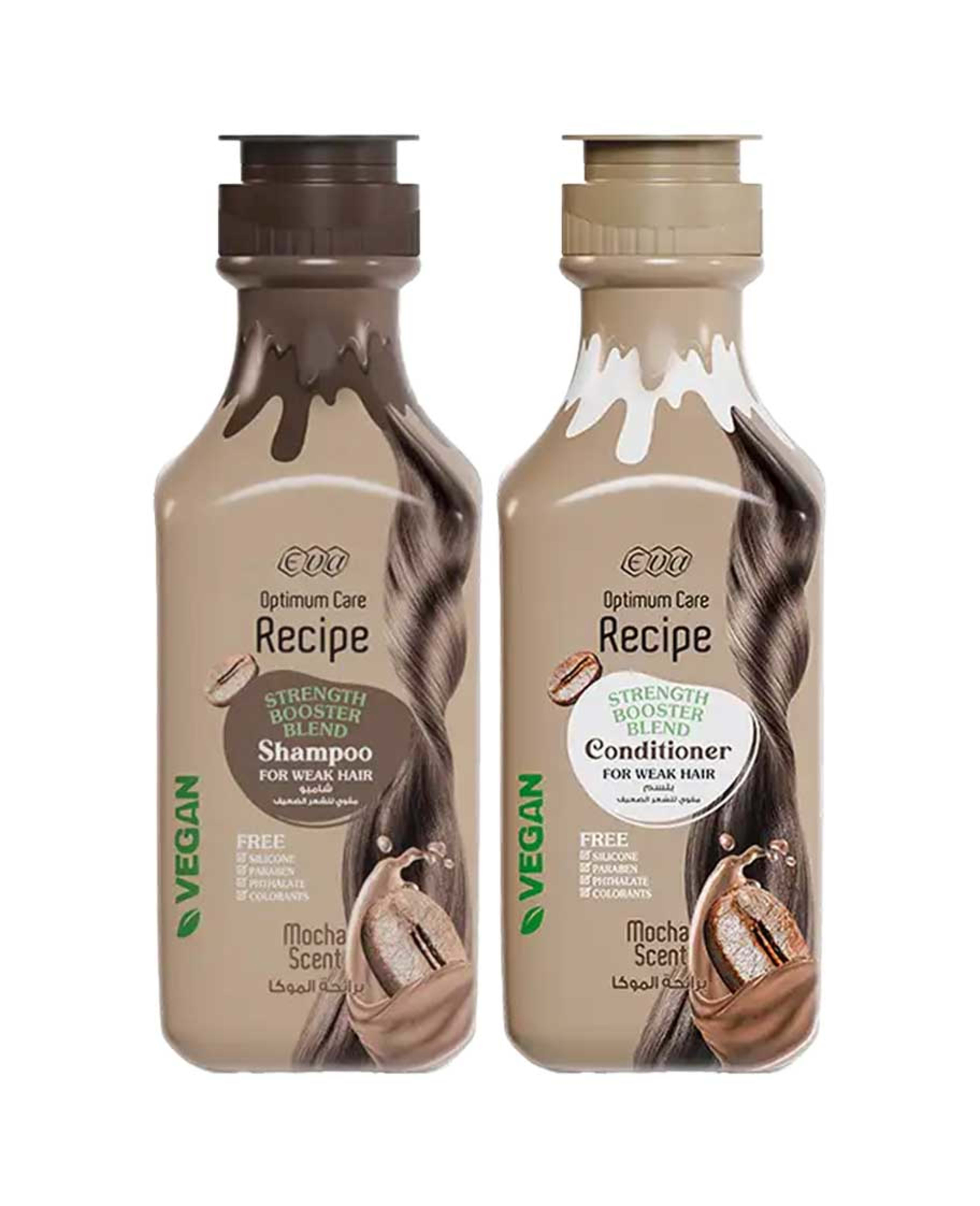 Eva Strength Booster Blend Shampoo for Weak Hair Mocha Scent 350ml+conditioner 350ml