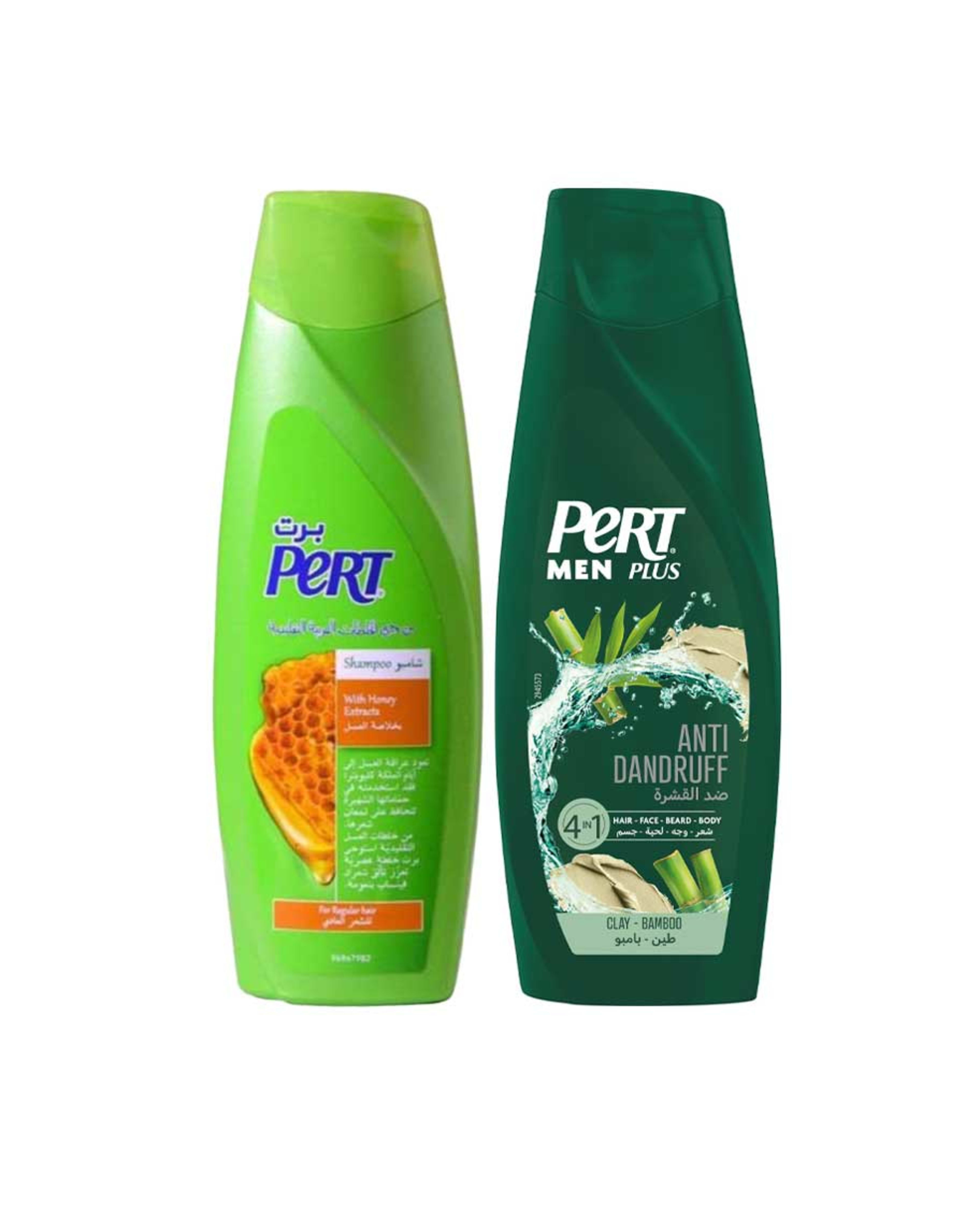 Pert Plus Daily Care Honey Shampoo 400ml+men Plus 4in1 Anti Dandruff Shampoo 360ml