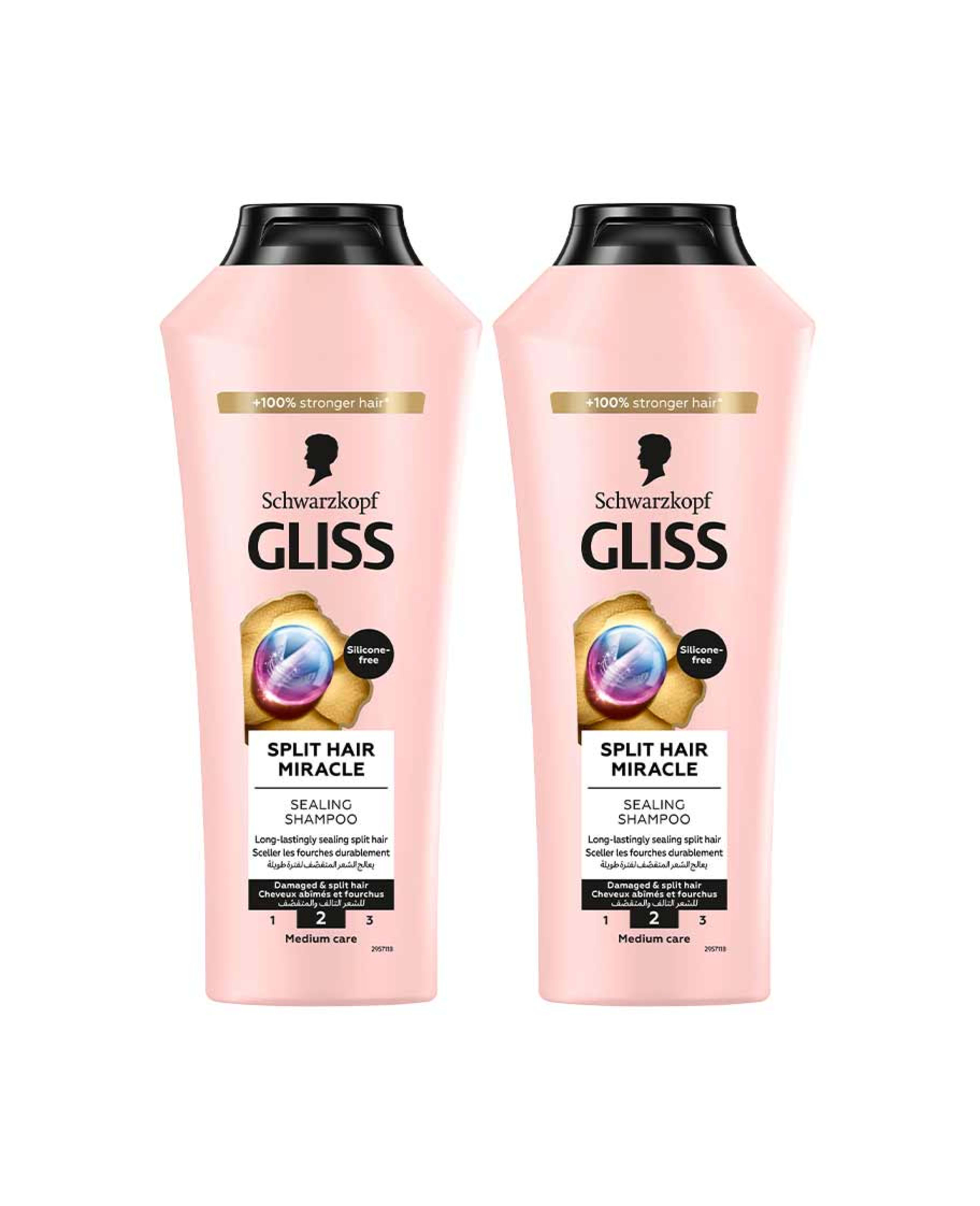 Schwarzkopf Gliss Split Hair Miracle Sealing Shampoo 2x400ml @25%off