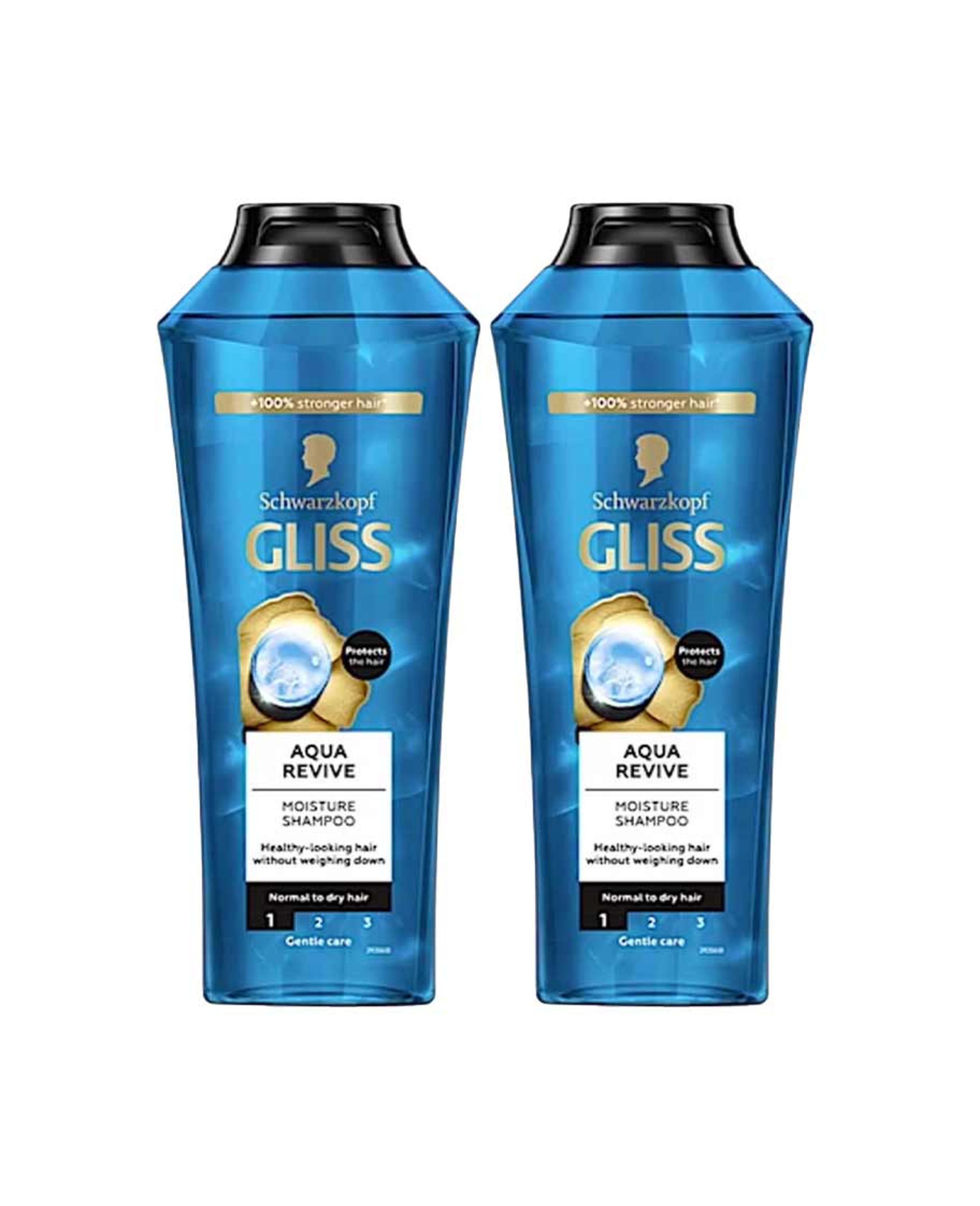 Schwarzkopf Gliss Aqua Revive Moisture Shampoo 2x400ml @25%off