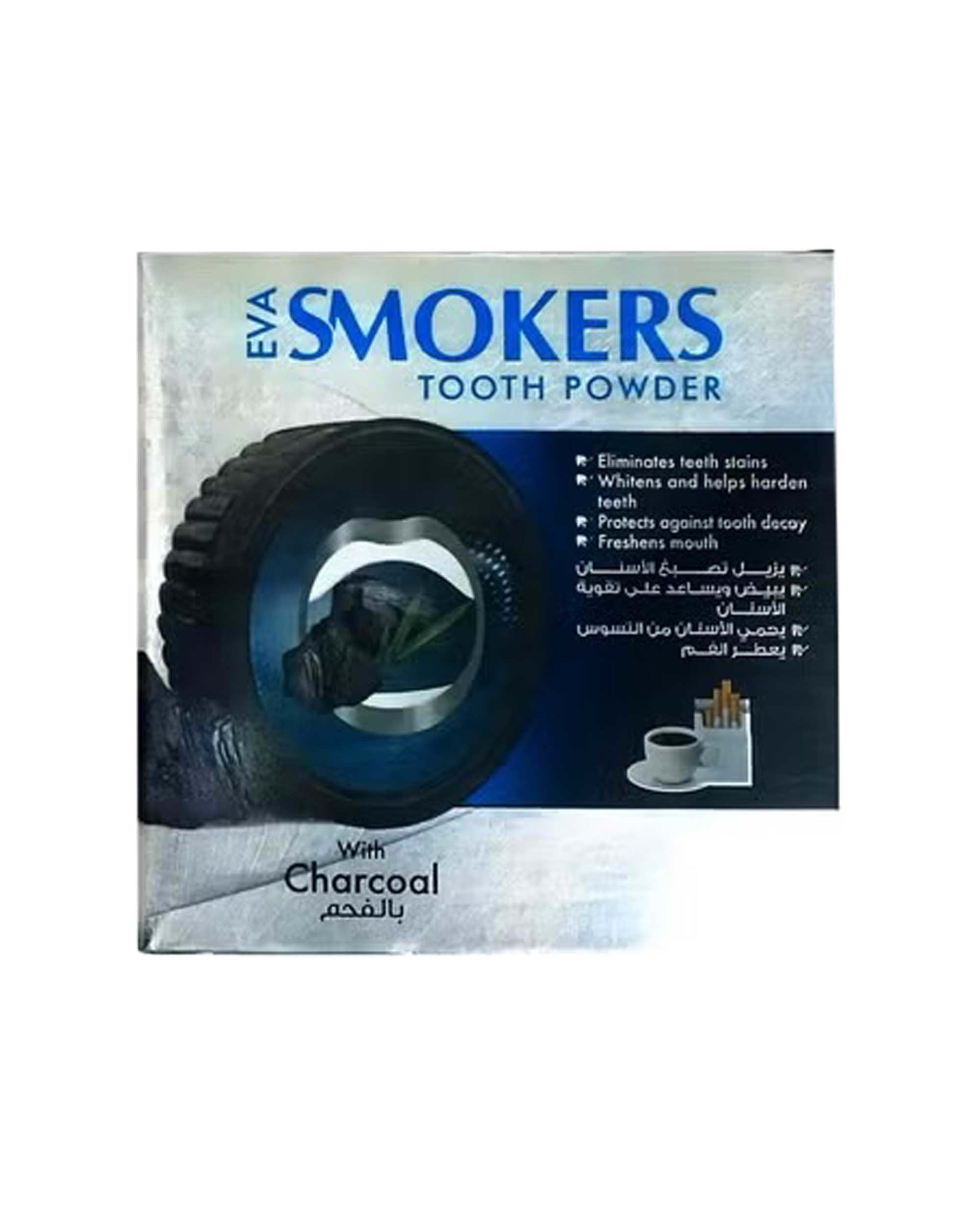 Eva Smokers Tooth Powder with Charcoal 40gm Promo