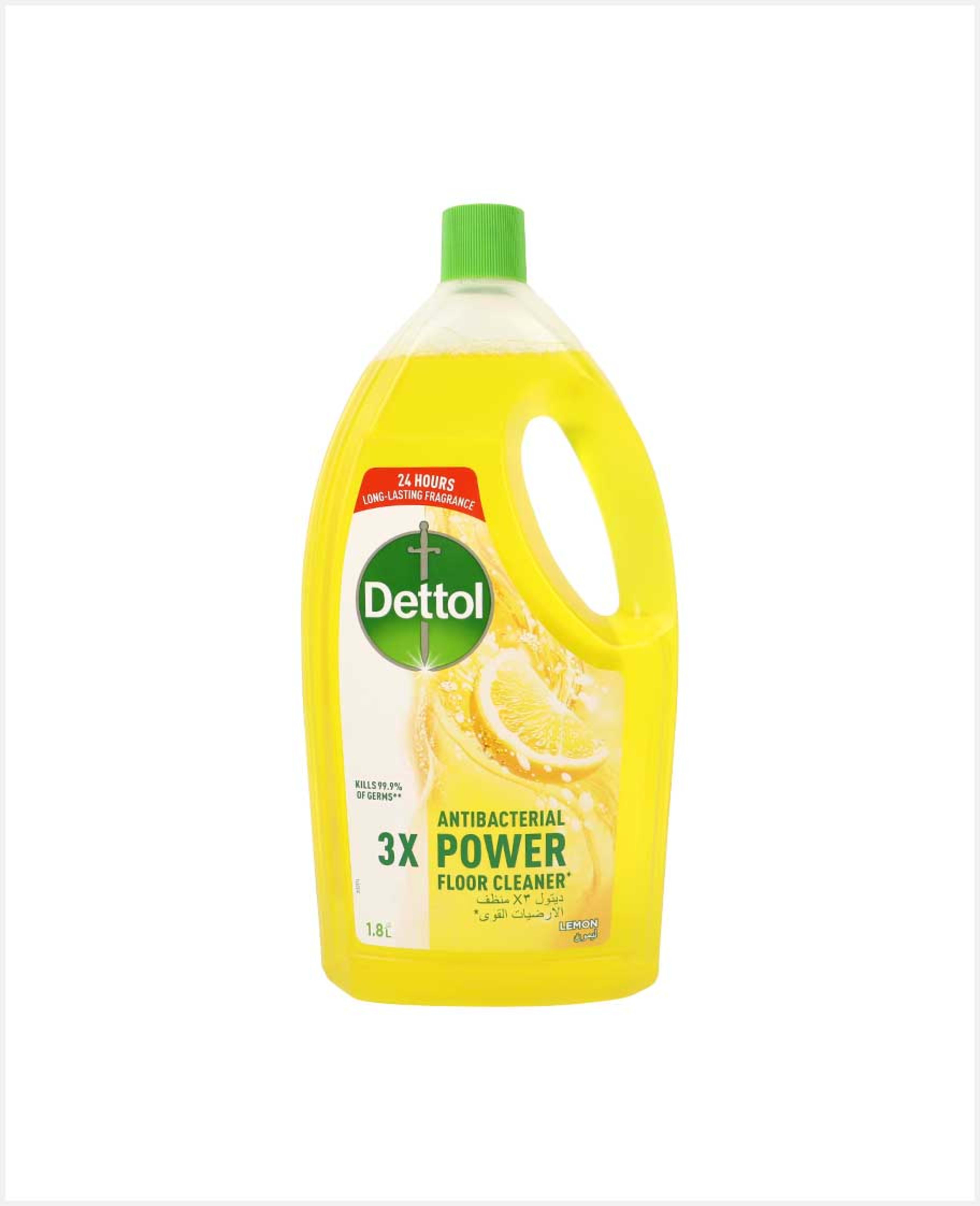 Dettol Antibacterial 3x Powr Floor Cleanr Lemon 2x1.8l@s.off