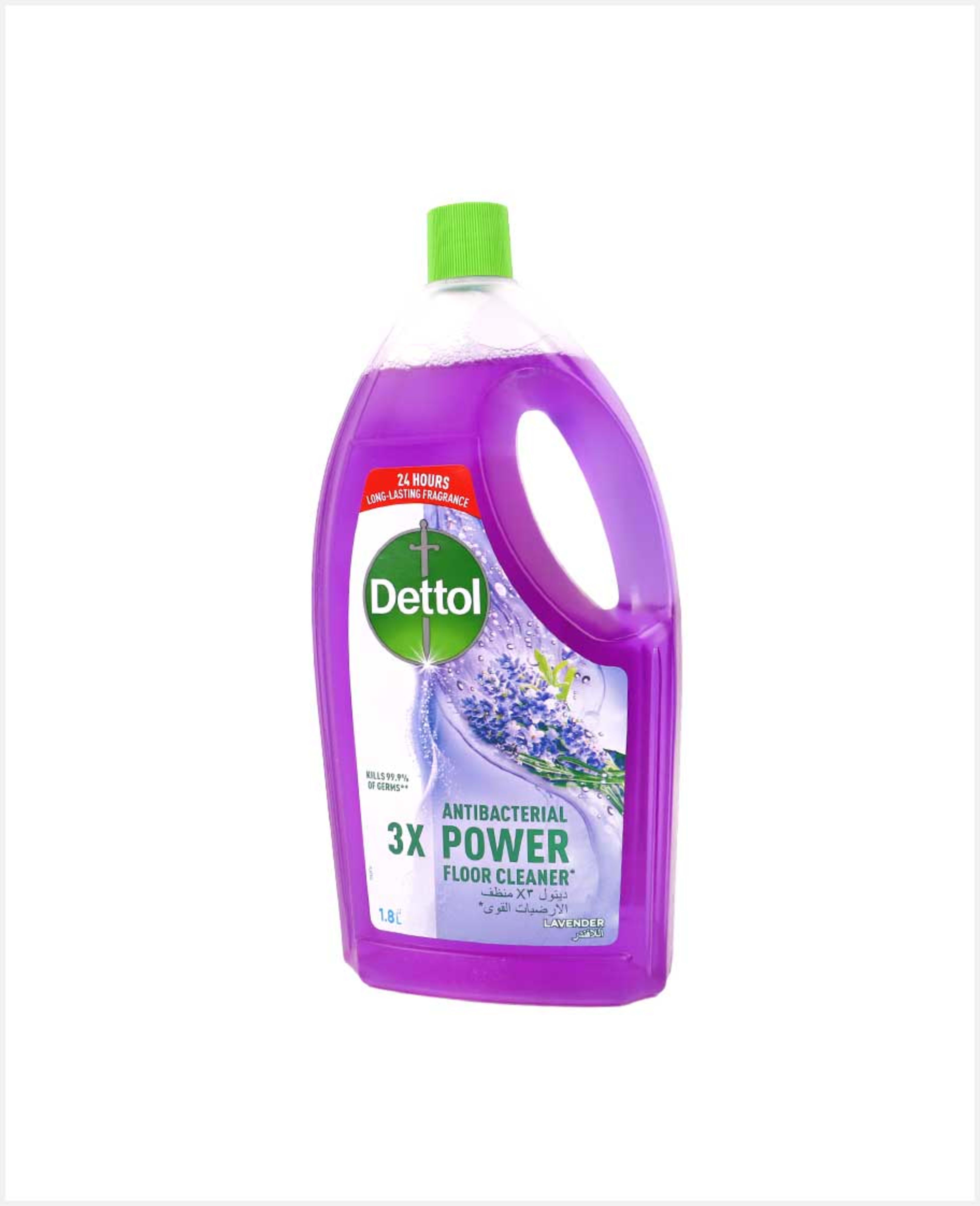 Dettol Antibacterial 3x Powr Floor Clnr Lavendr 2x1.8l@s.off