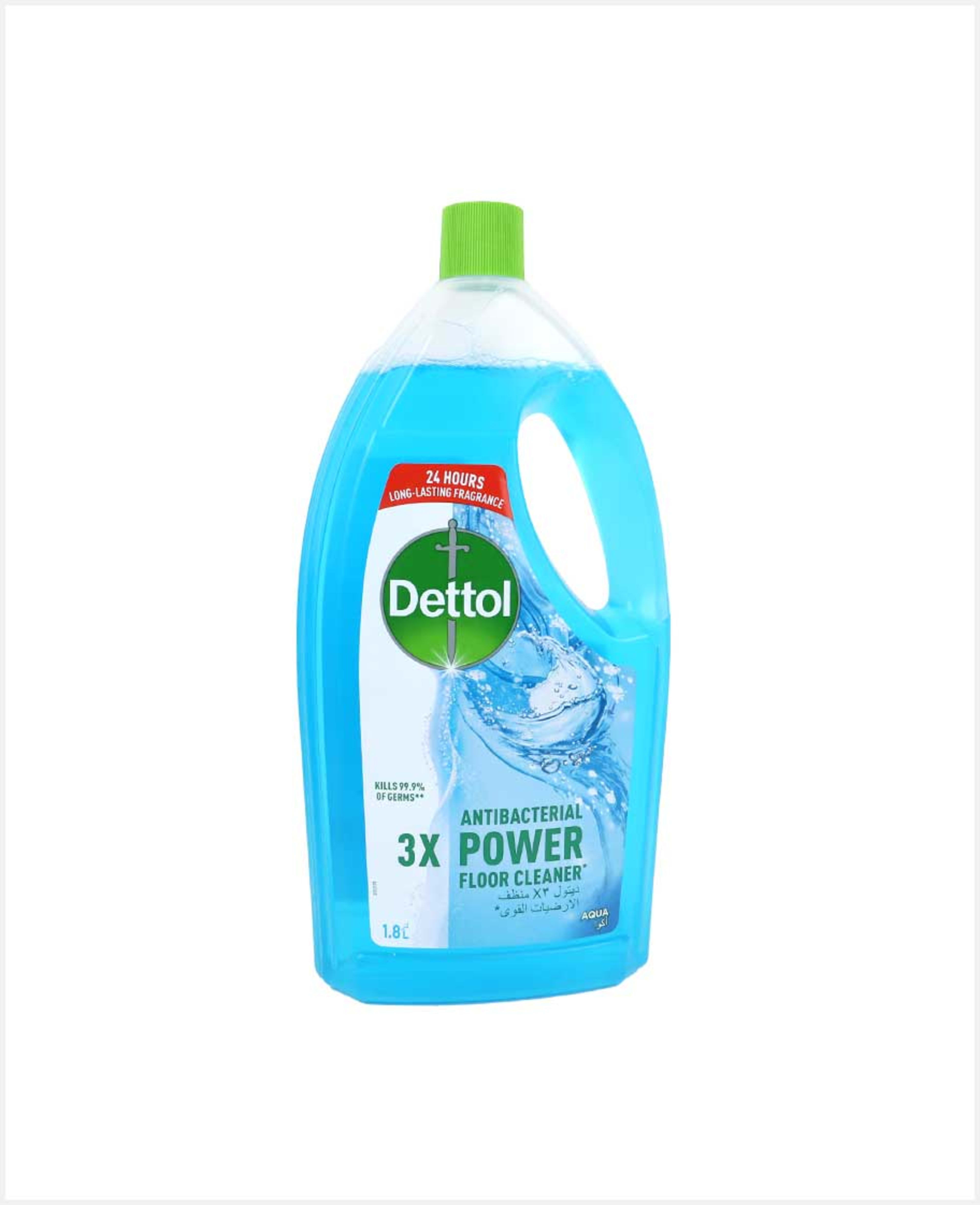 Dettol Antibacterial 3x Powr Floor Cleaner Aqua 2x1.8l@s.off