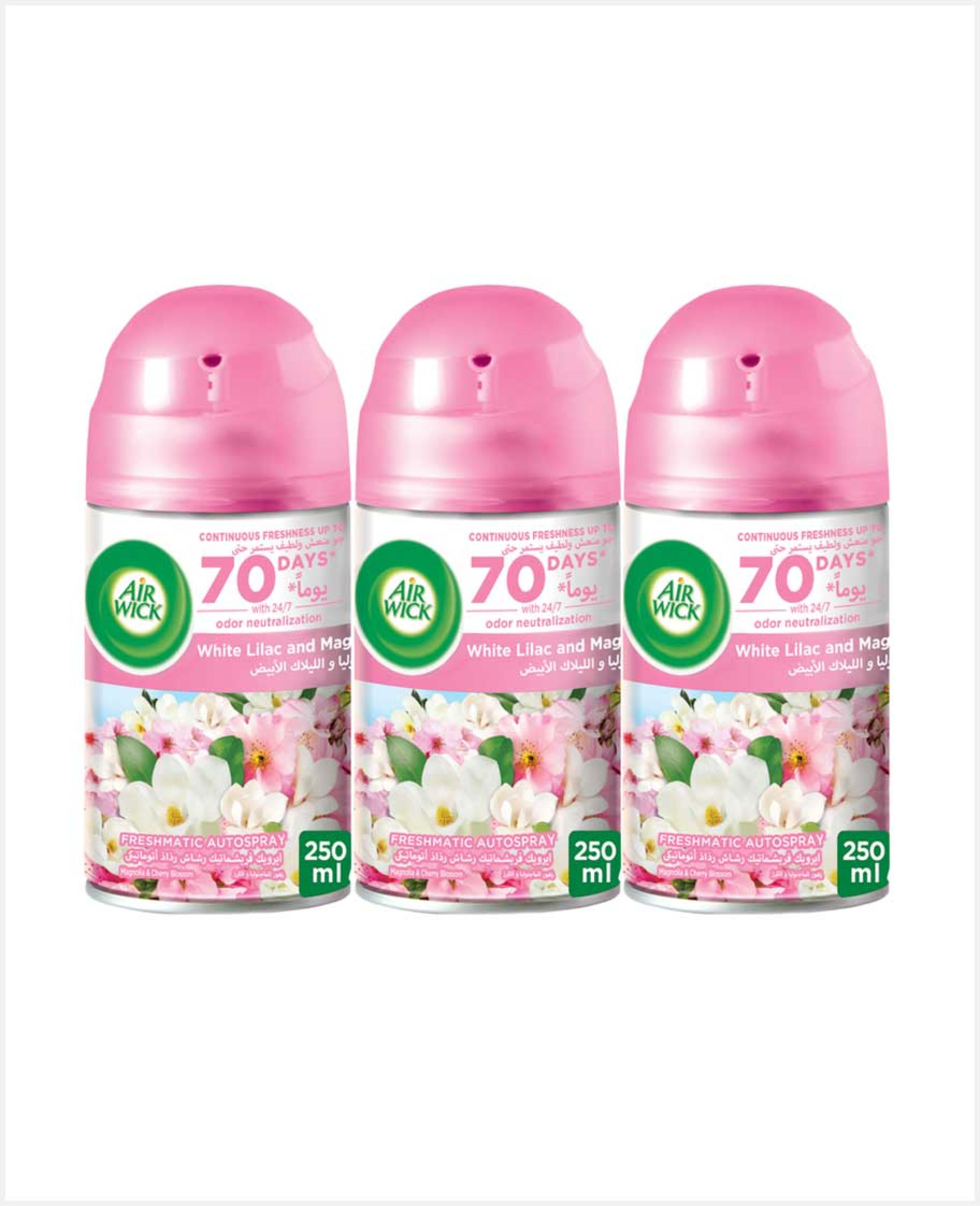 Air Wick Freshmatic White Lilac & Magnolia Refill 250ml 2+1 Free