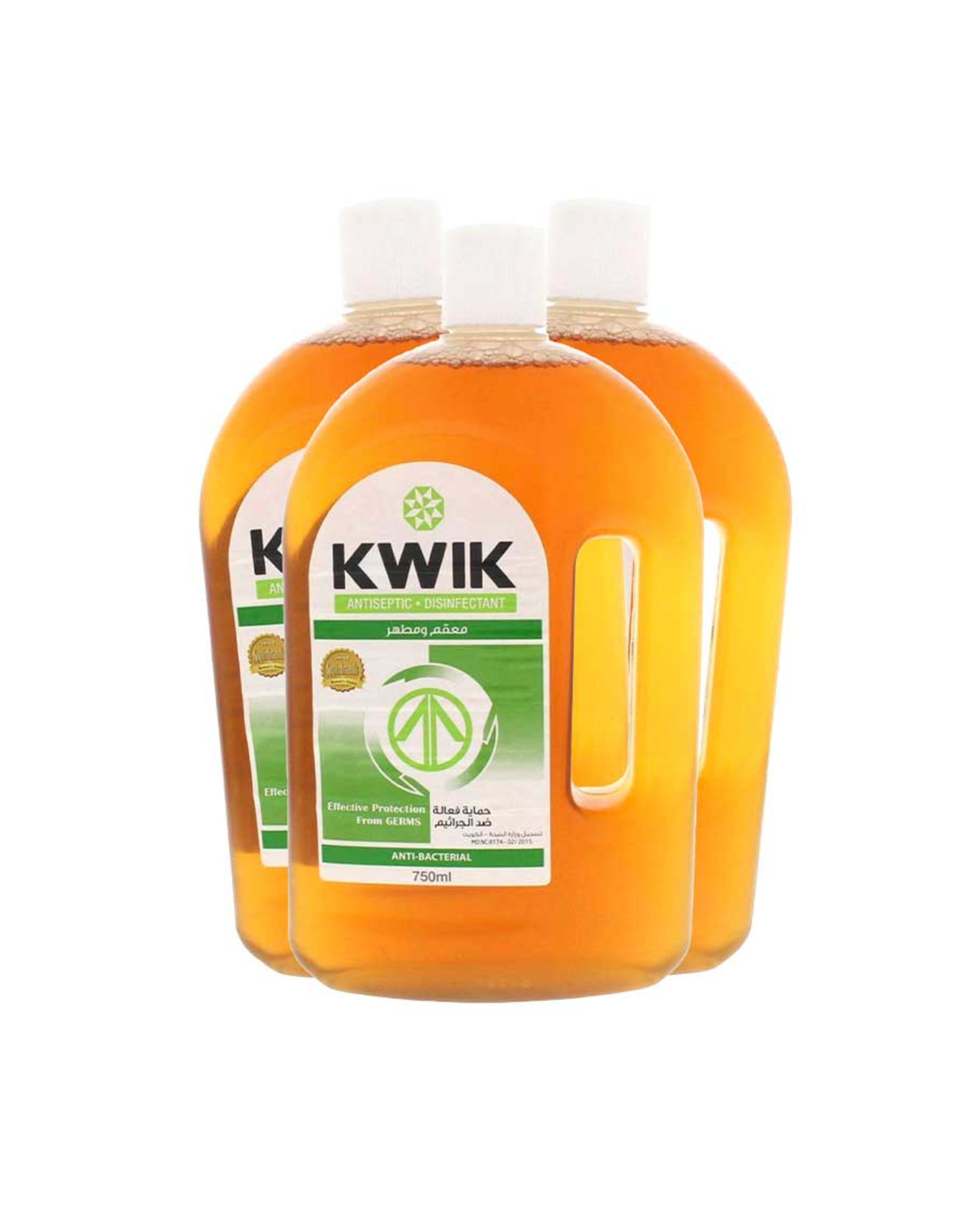 Kwik Antiseptic Disinfectant Cleaner 750ml 2+1free