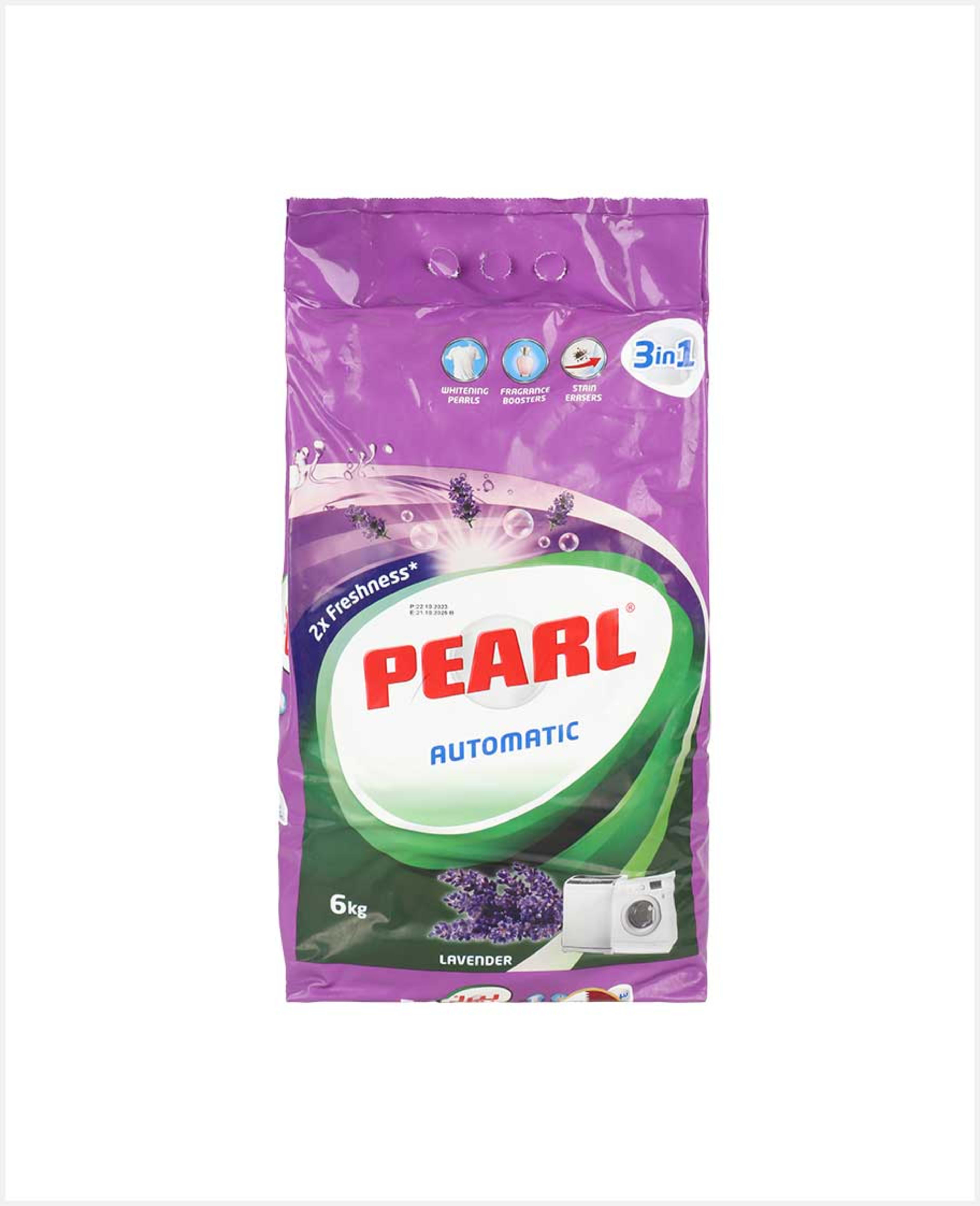 Pearl Automatic Low Foam Detergent Powder Lavender 6kg Sp.offer
