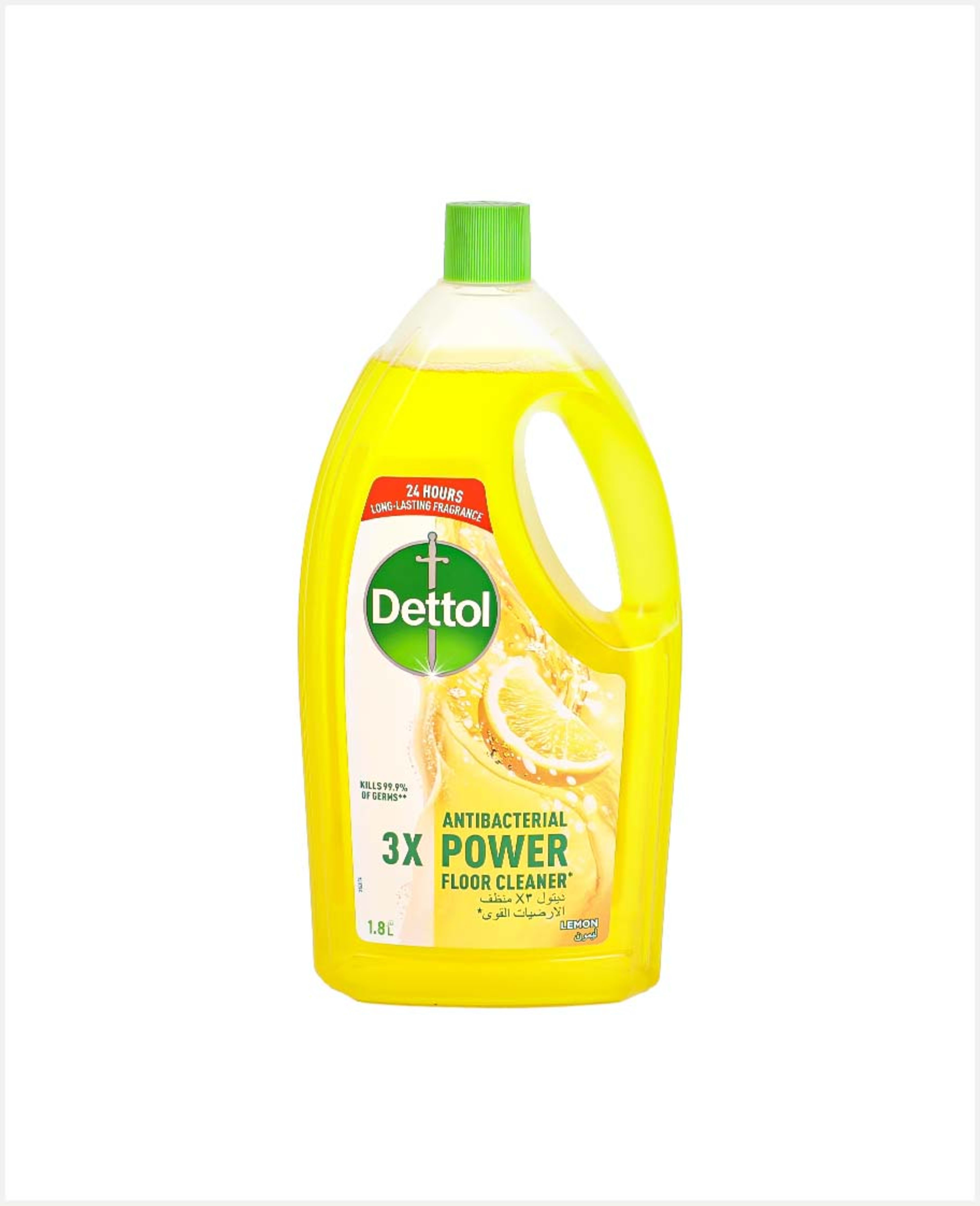 Dettol Antibacterial 3x Power Floor Cleaner Lemon (bh) 2x1.8ltr @20%off