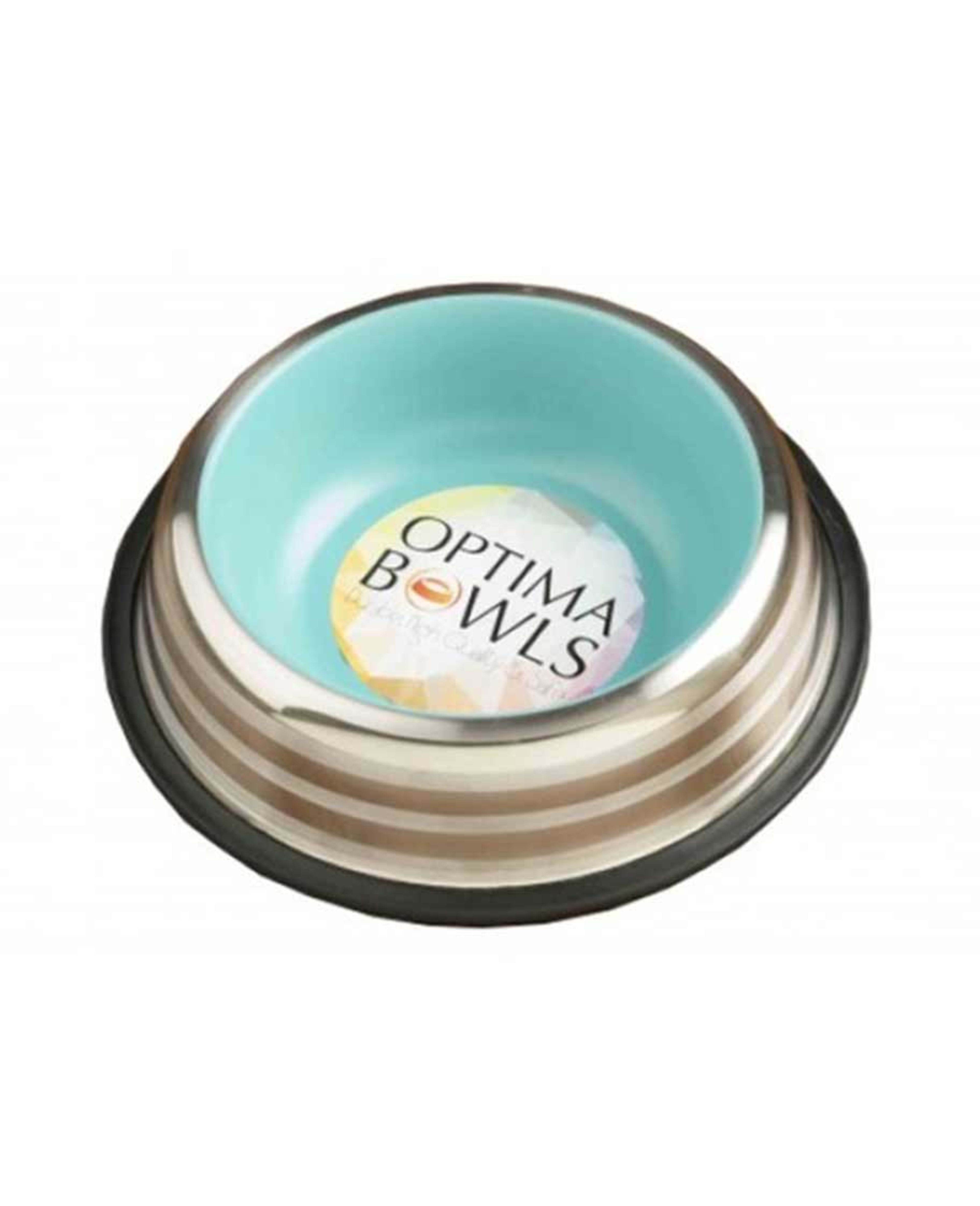 Optima Bowls Lined Platinum Pet Bowl Turquoise Ob-1522-cf