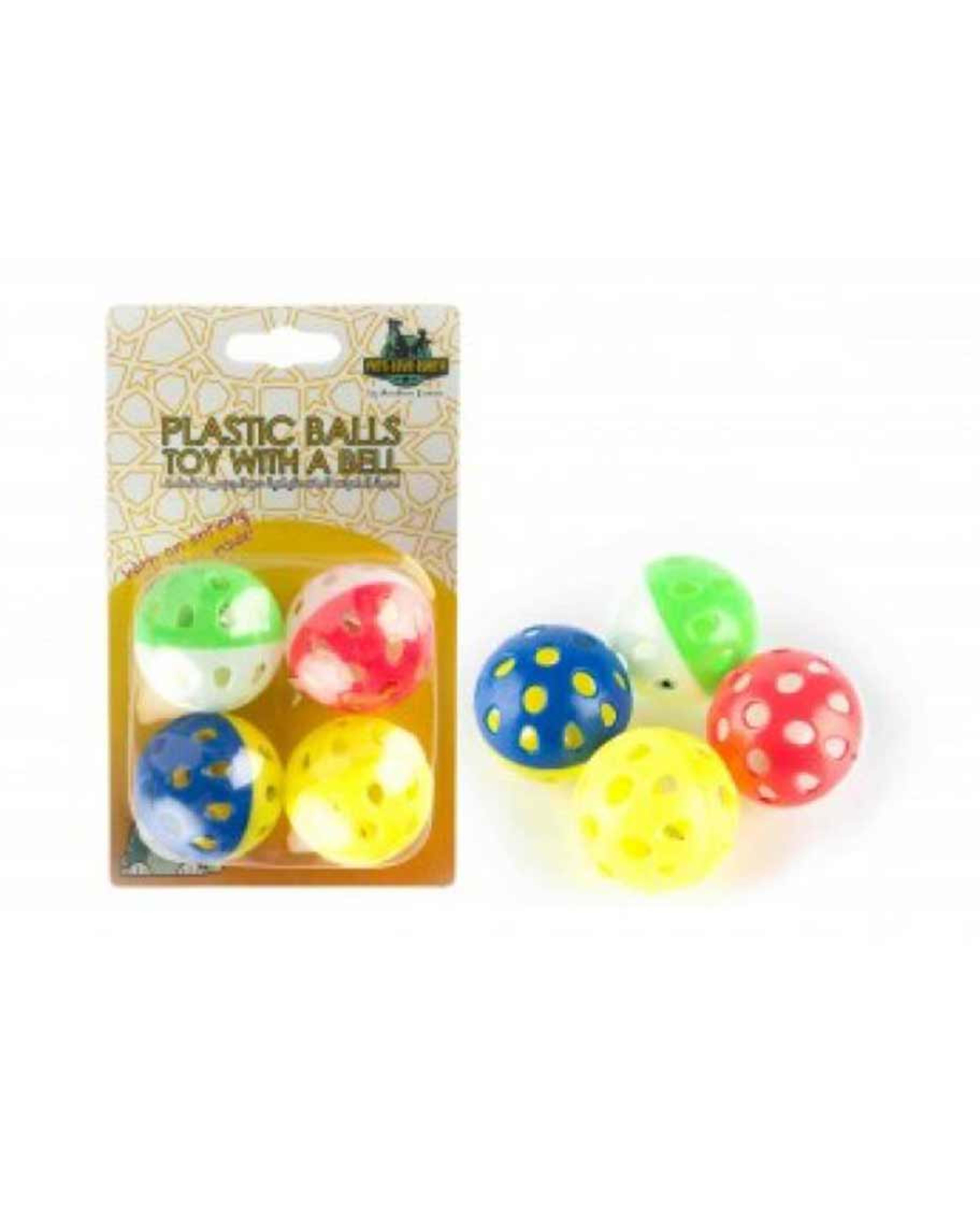 Pets Love Earth Plastic Balls with Bell Cat Toy