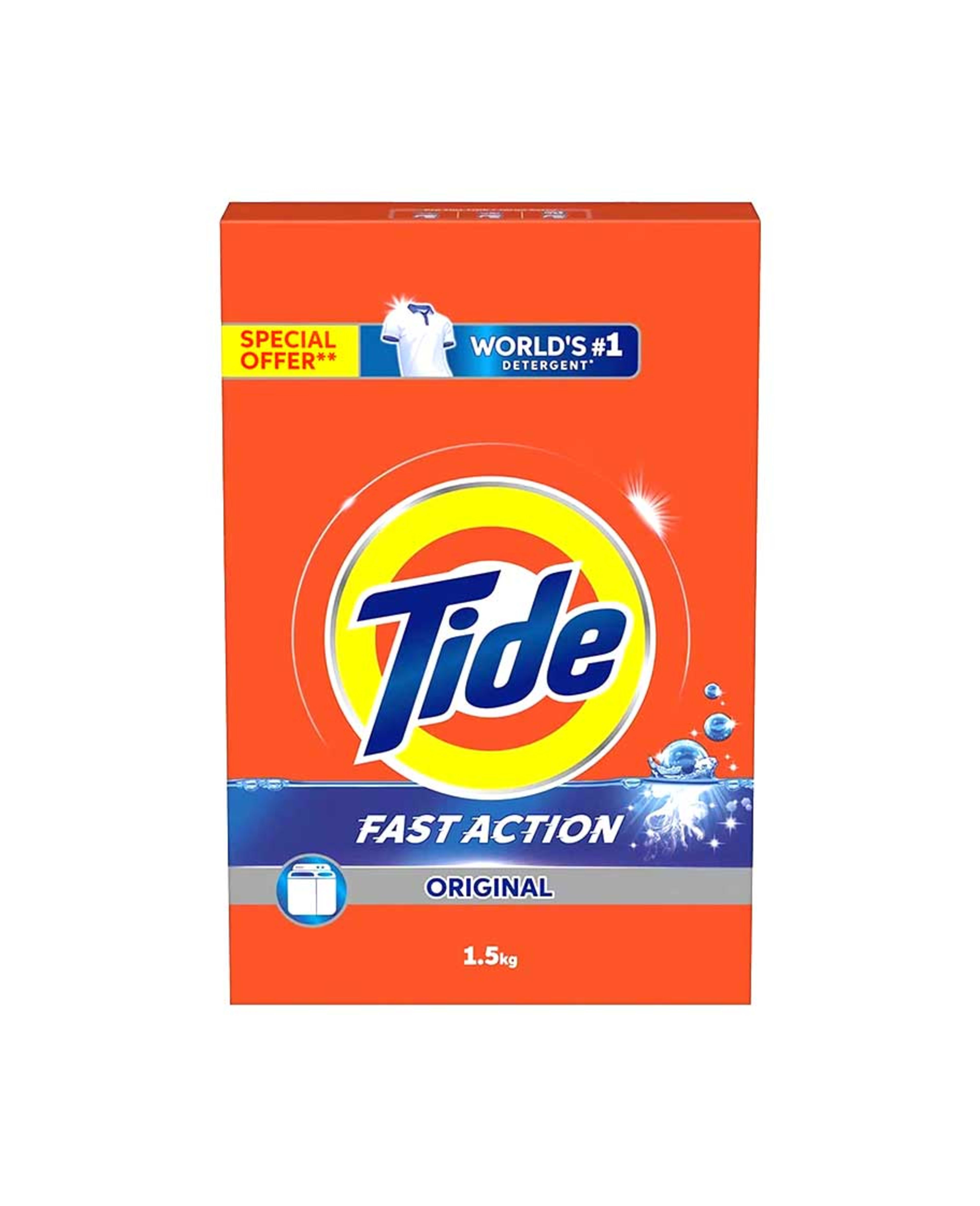 Tide Fast Action Ls Original Detergent Powder 1.5kg Promo
