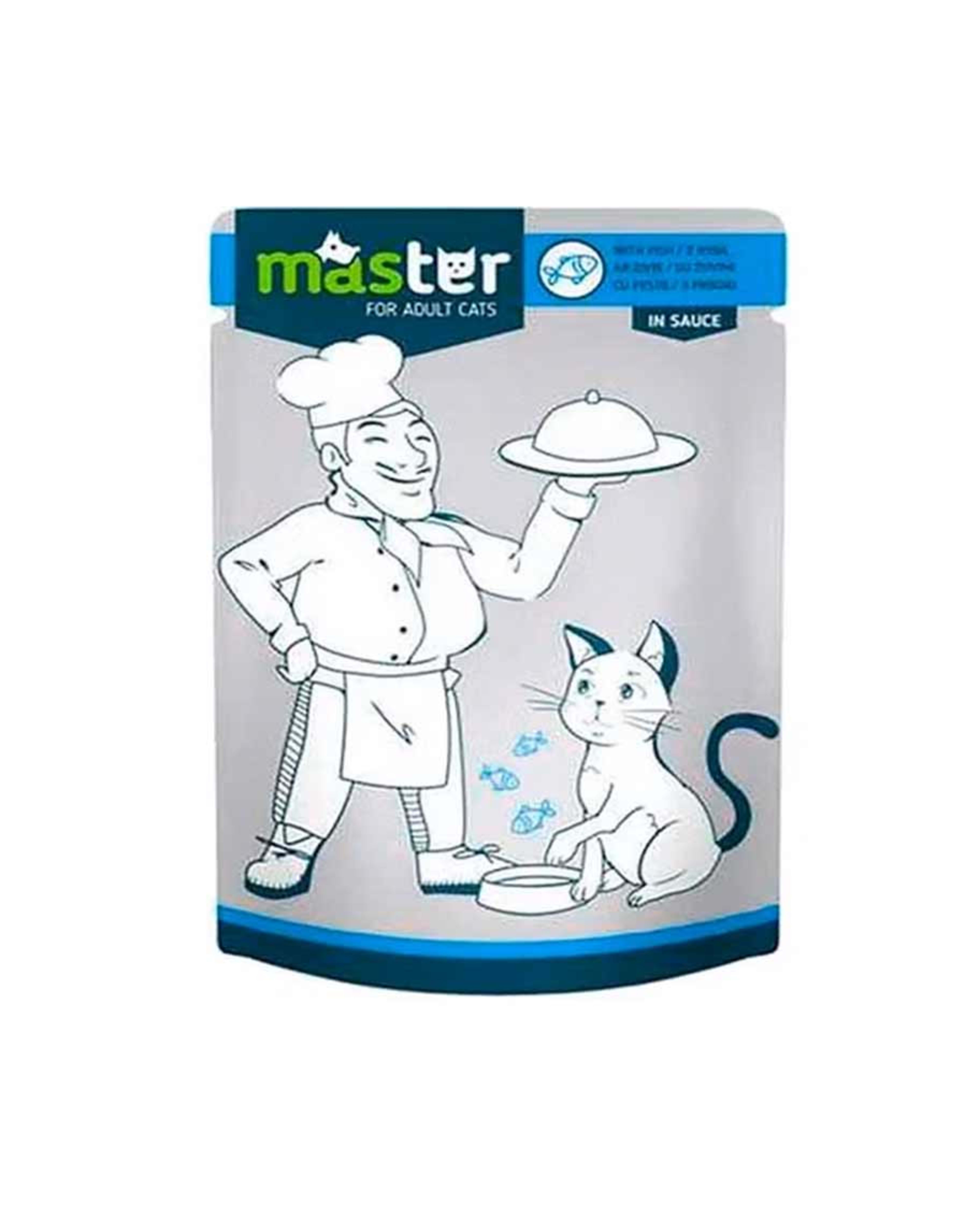 Master for Adult Cats Food with Fish in Sauce 80gm