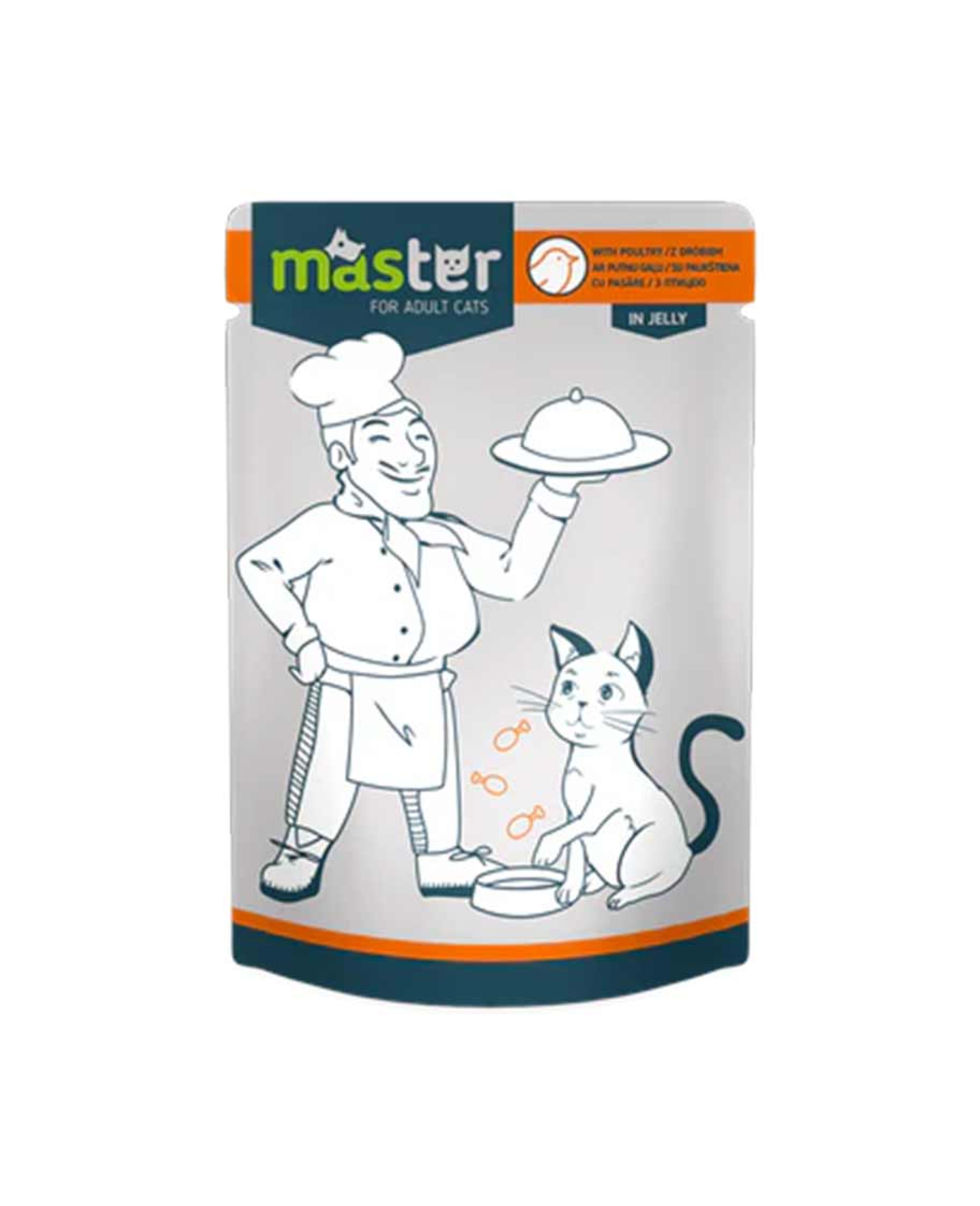 Master for Adult Cats Food with Poultry in Jelly 80gm