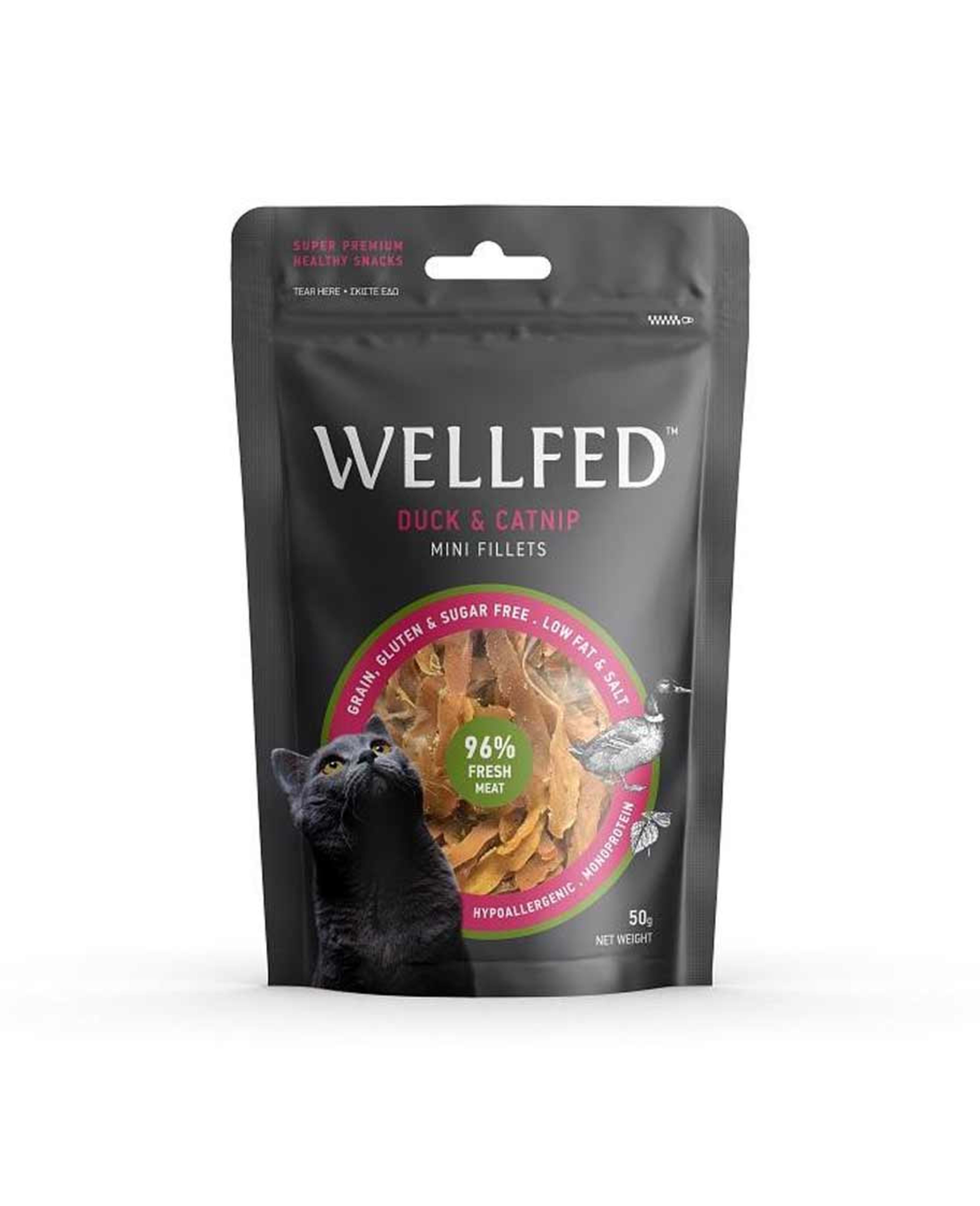 Wellfed Duck & Catnip Mini Fillets for Cat 50gm