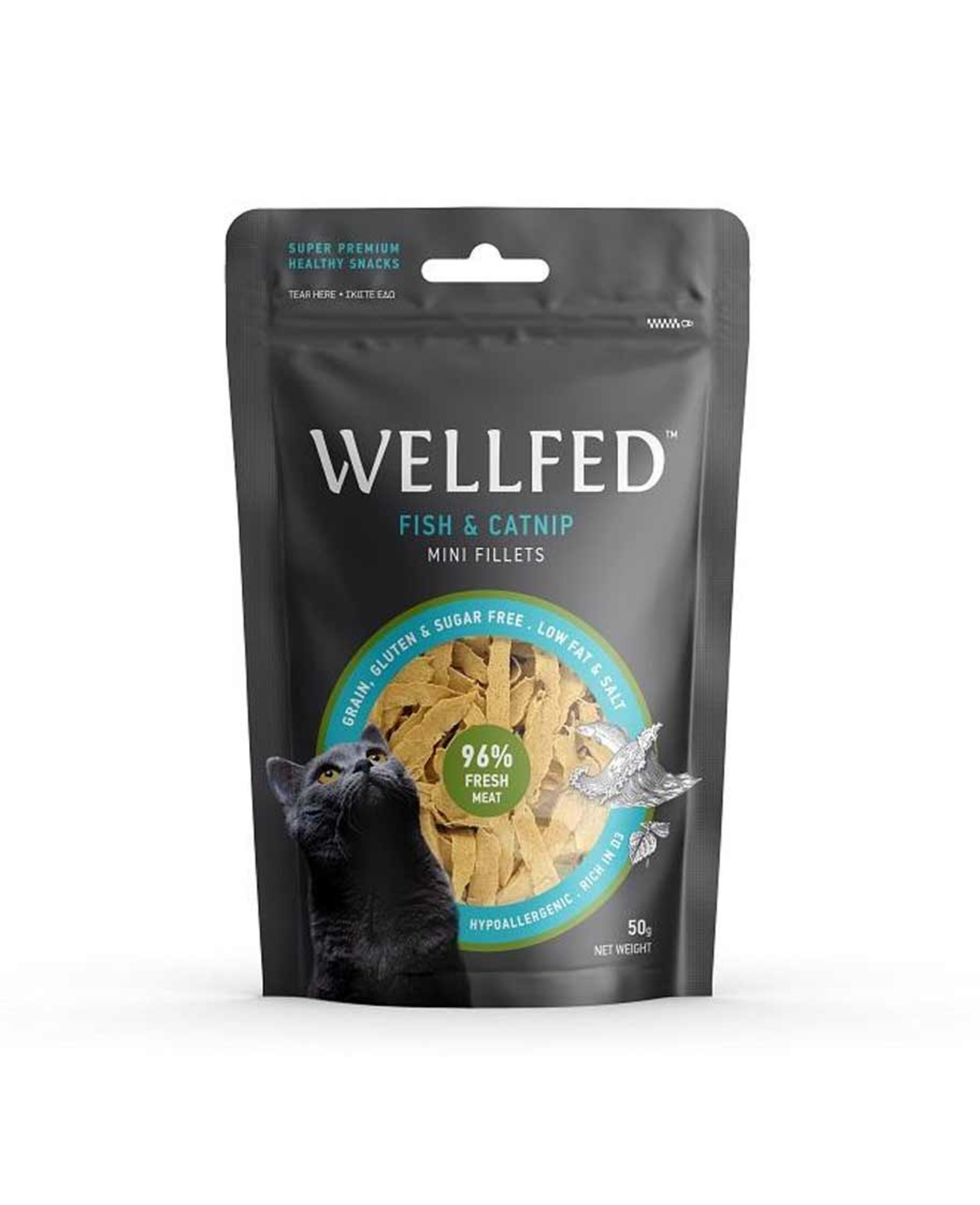 Wellfed Fish & Catnip Mini Fillets for Cat 50gm