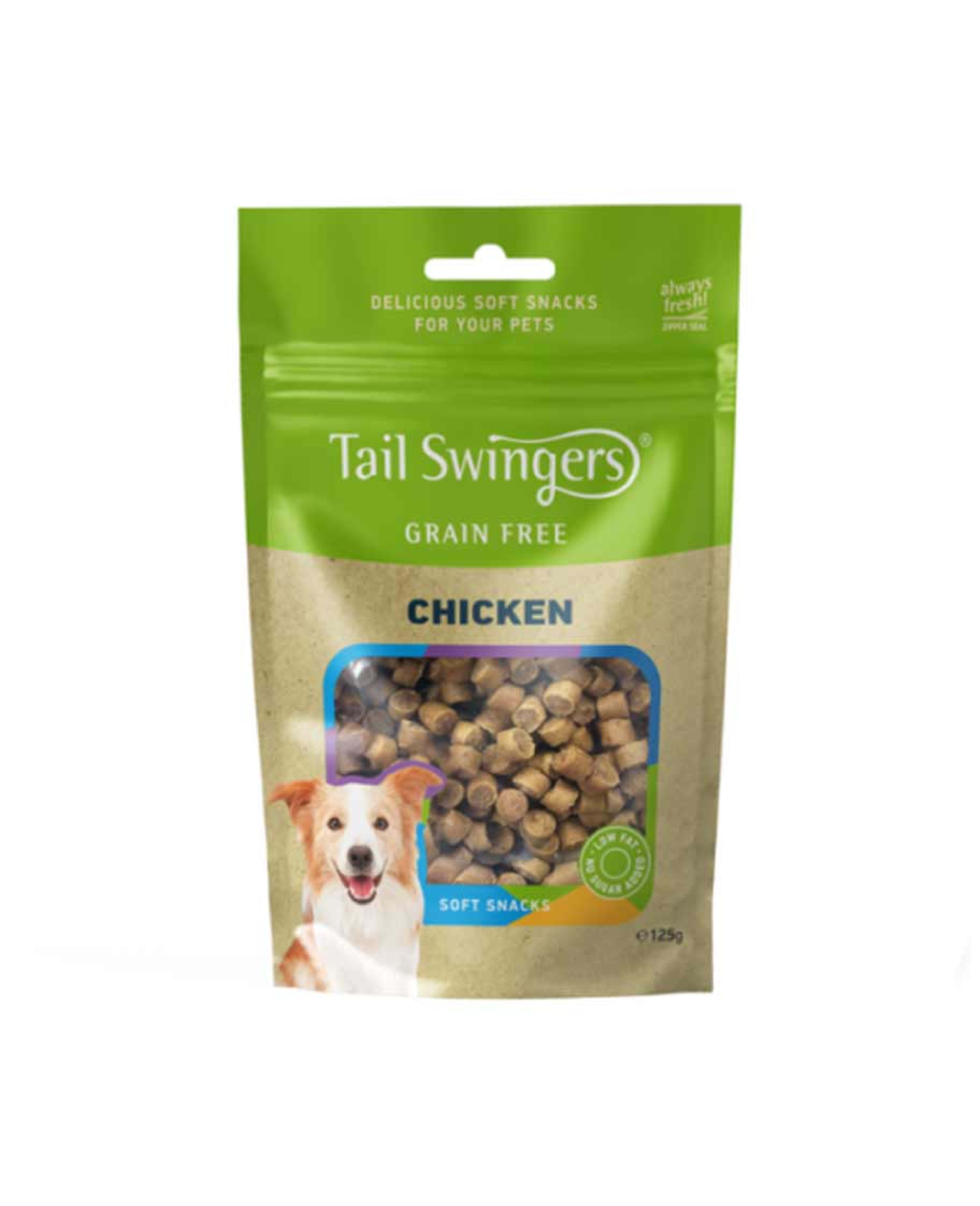Tail Swingers Grain Free with Chicken Soft Snacks for Dog 125gm
