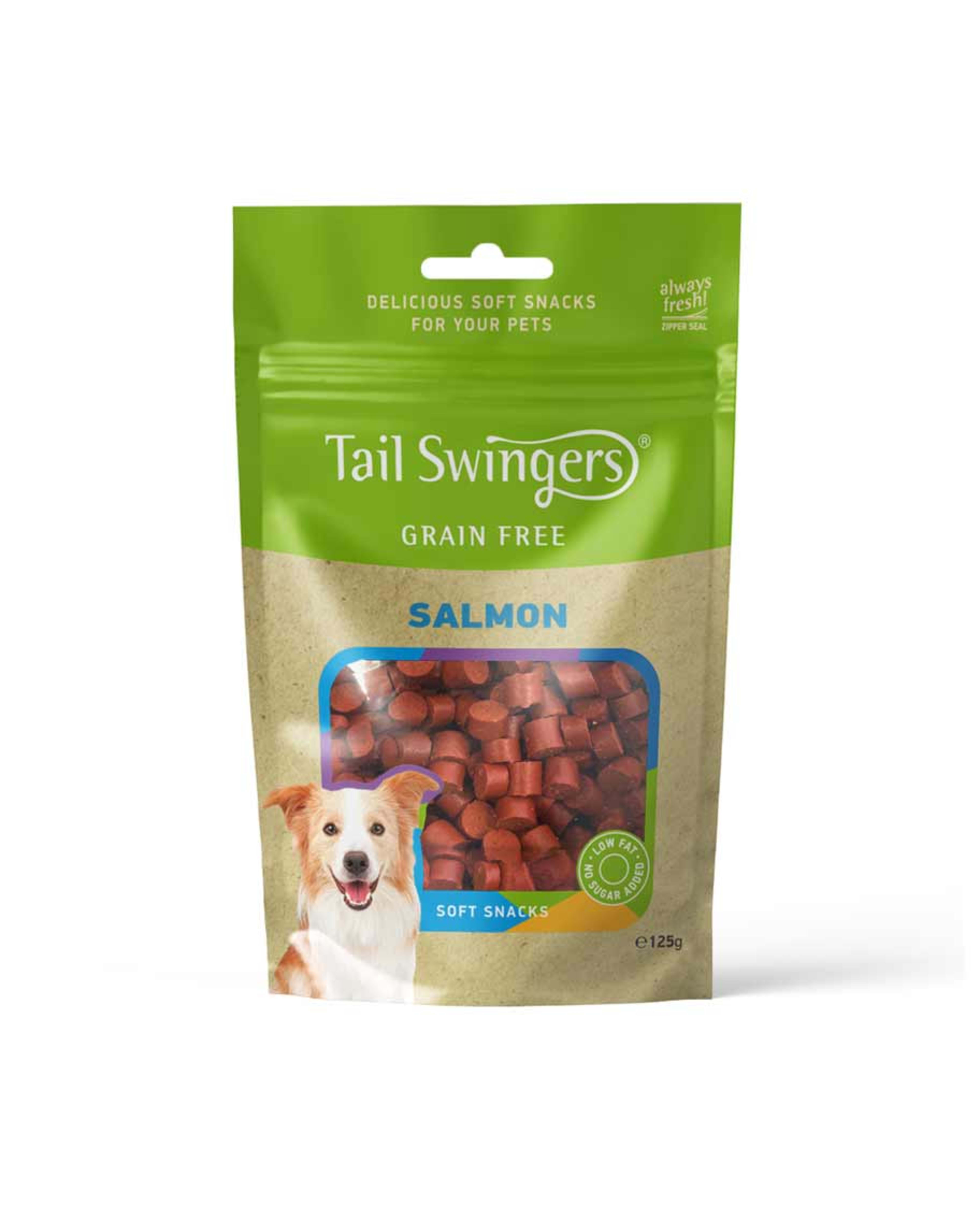 Tail Swingers Grain Free with Salmon Soft Snacks for Dog 125gm