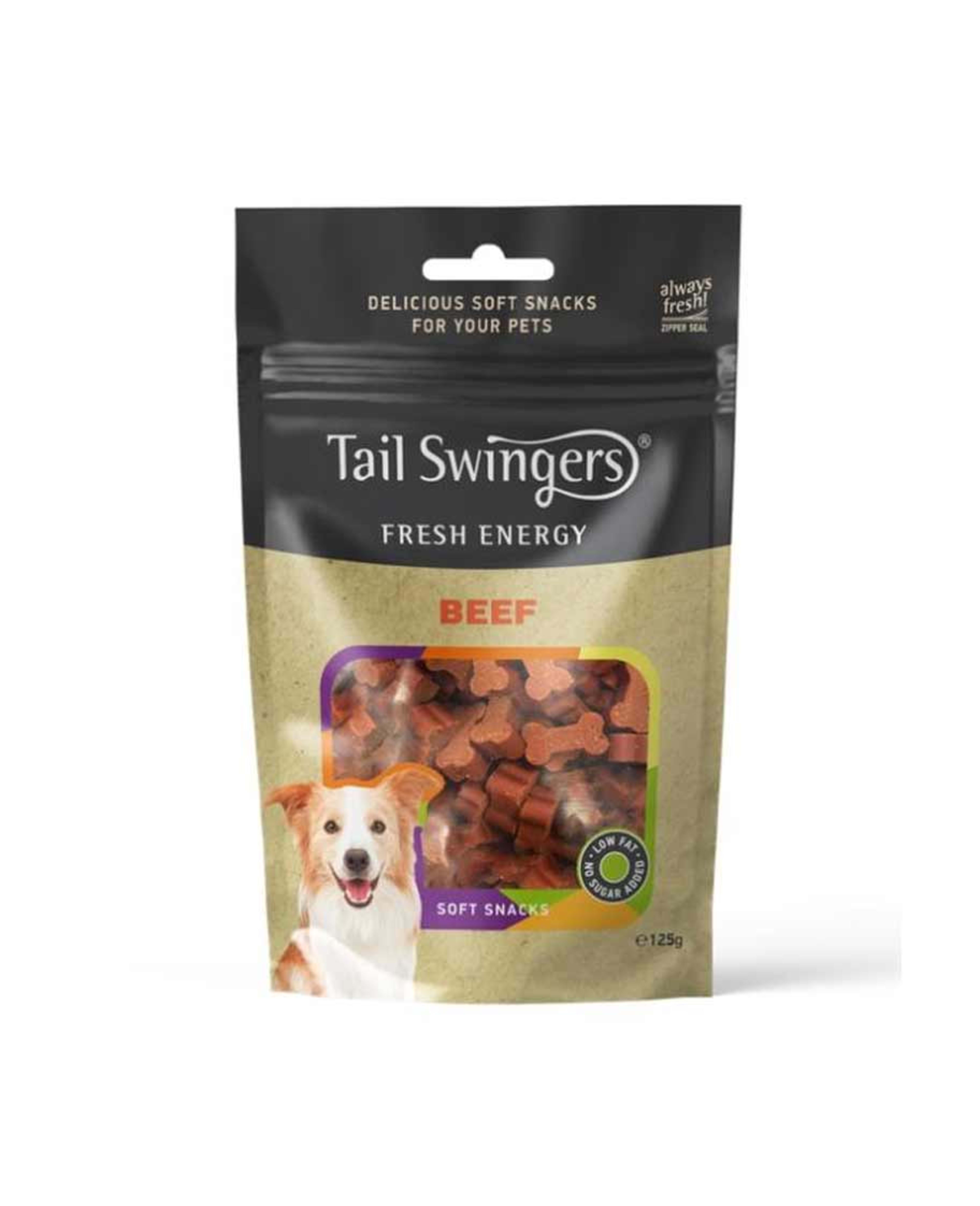 Tail Swingers Fresh Energy with Beef Soft Snacks for Dog 125gm