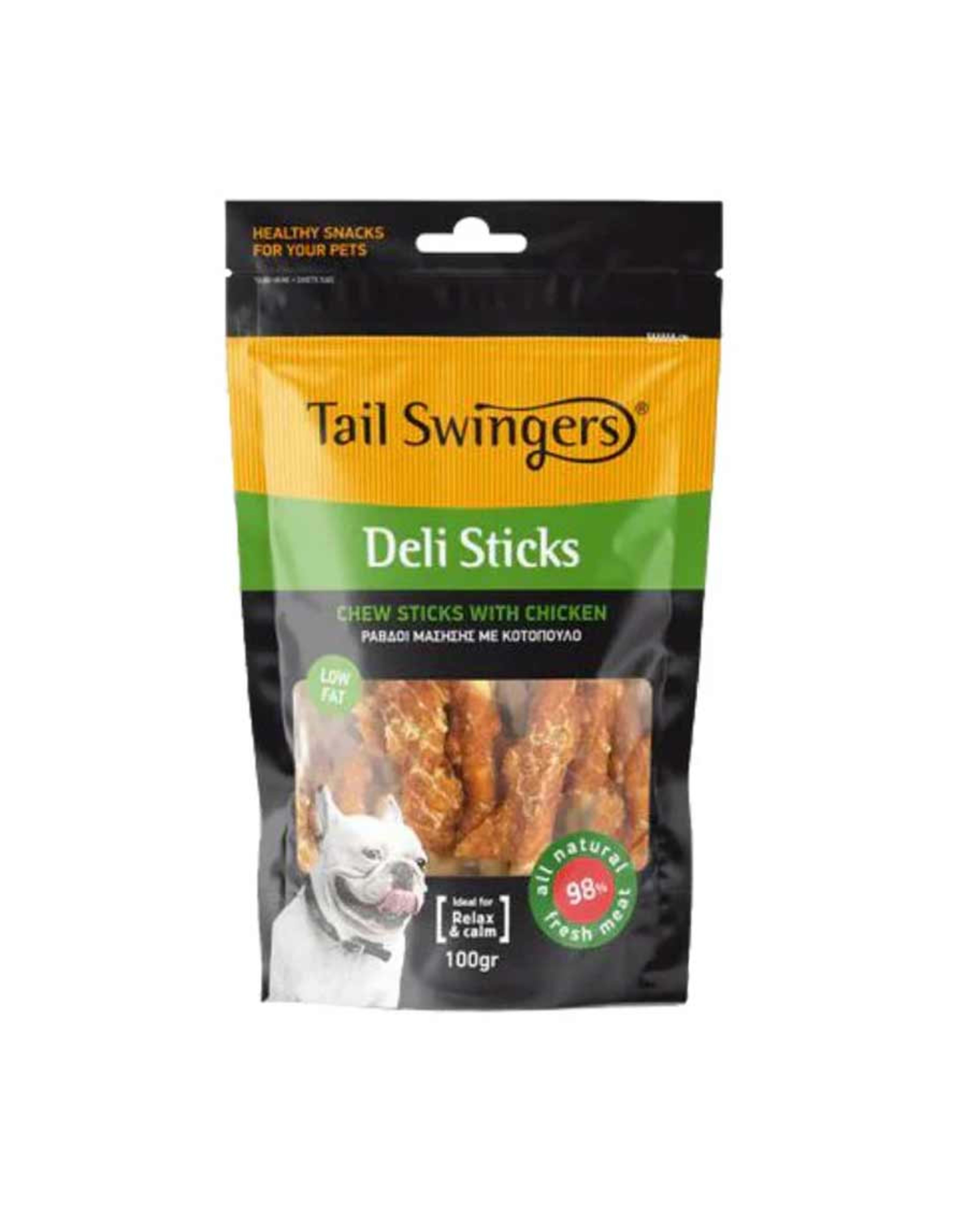 Tail Swingers Deli Chew Sticks with Chicken for Dog 100gm