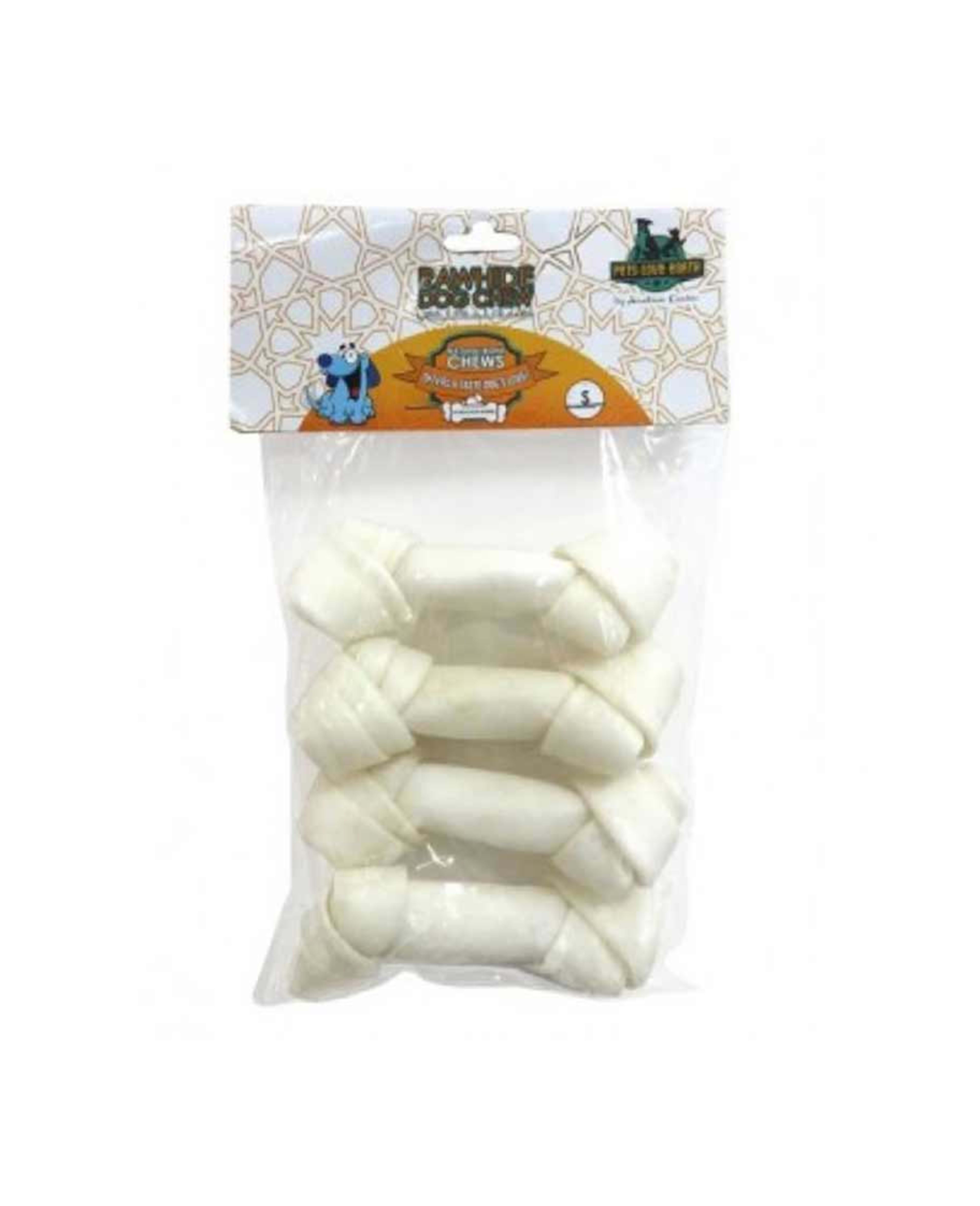 Pets Love Earth Rawhide Chew Bones Medium for Dog 4pcs