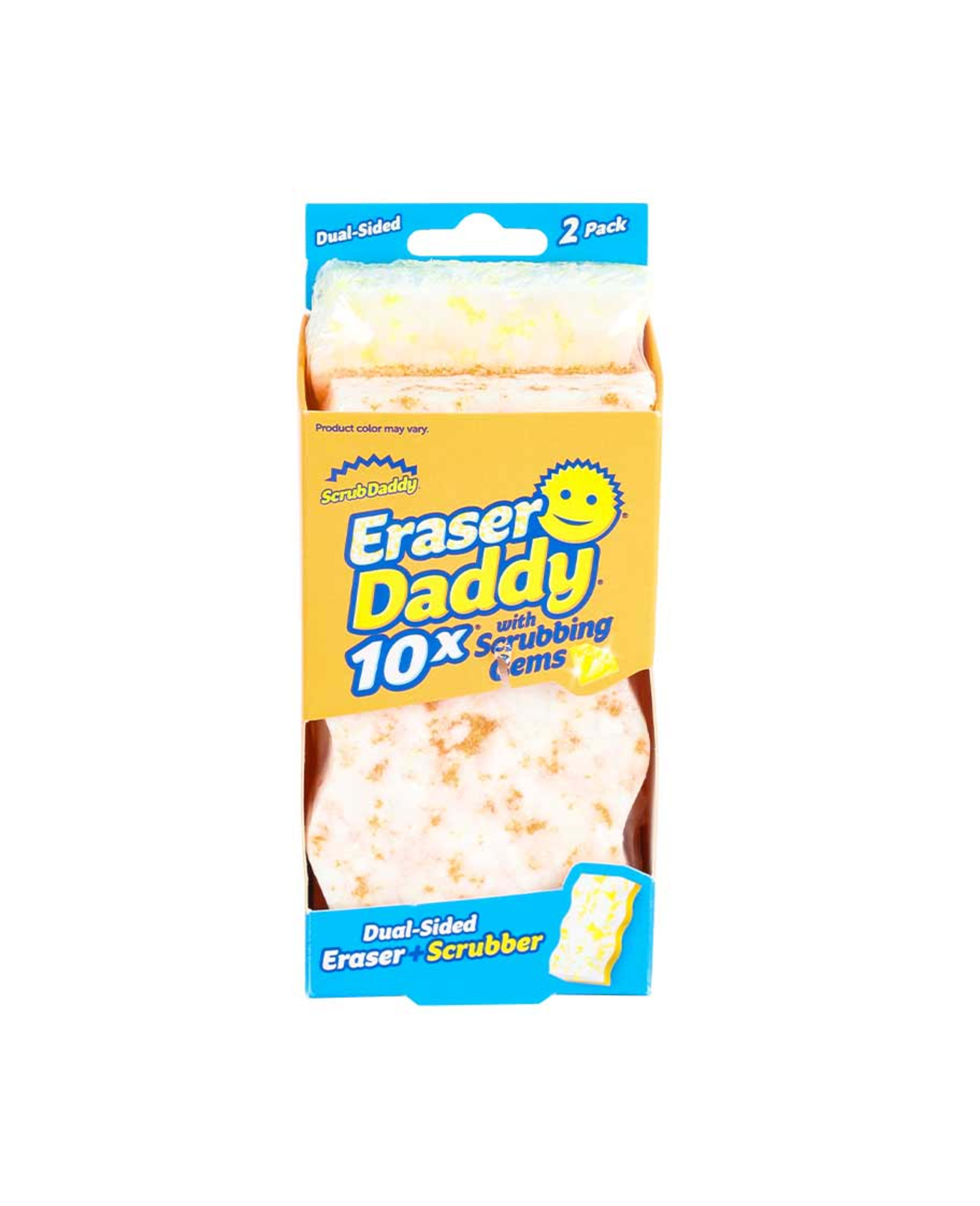 Scrub Daddy Eraser Daddy 10x with Scrubbing Gems Dual Sided 2pcs